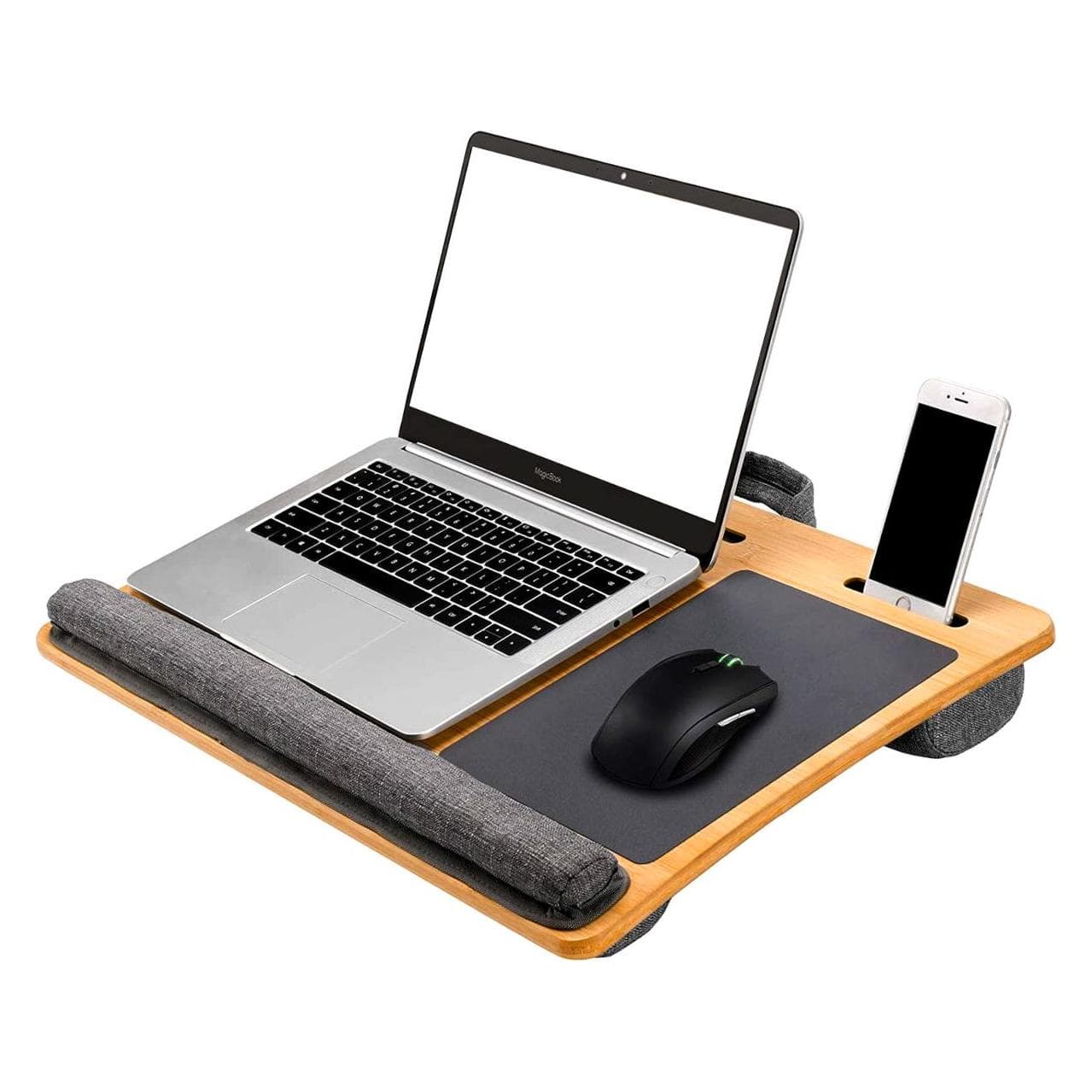 Mozo Ergo houten standaard voor laptop, Notebookstandaard, Bruin