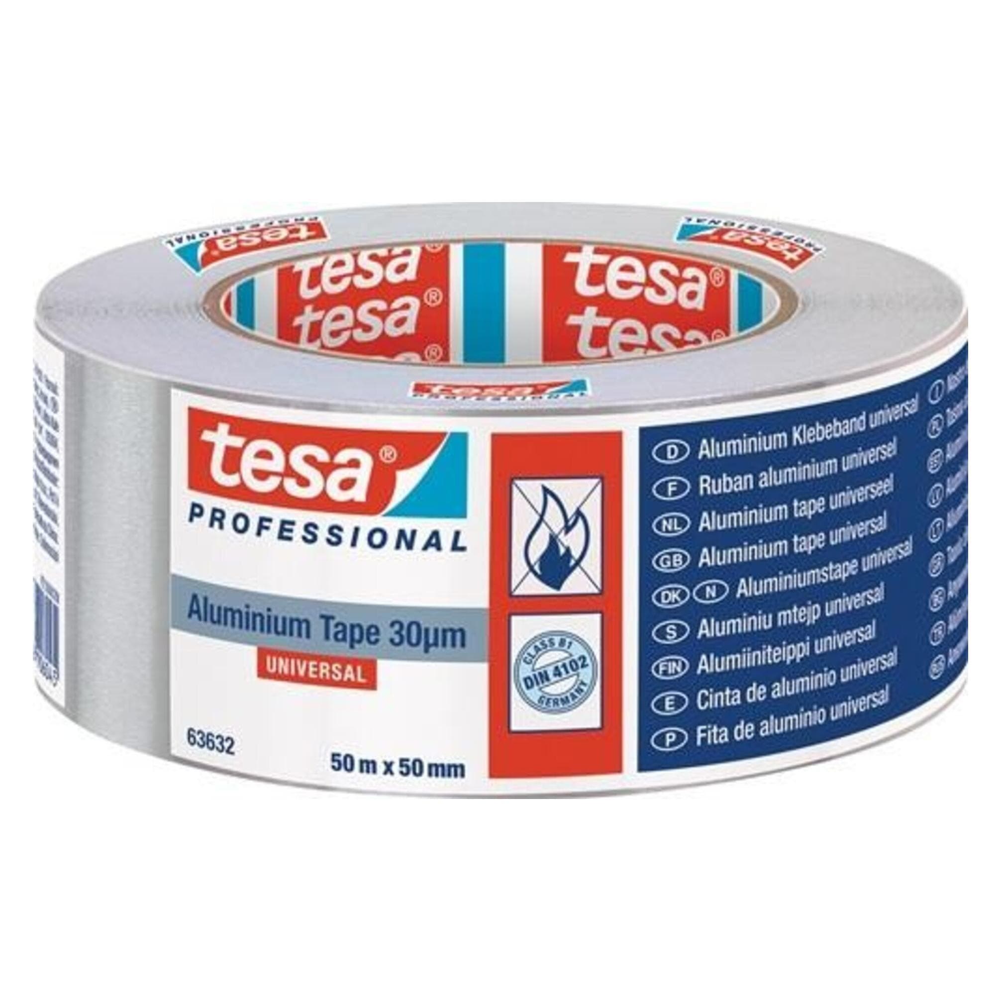 6x tesa, Plakband, Aluminium strips (50 mm)