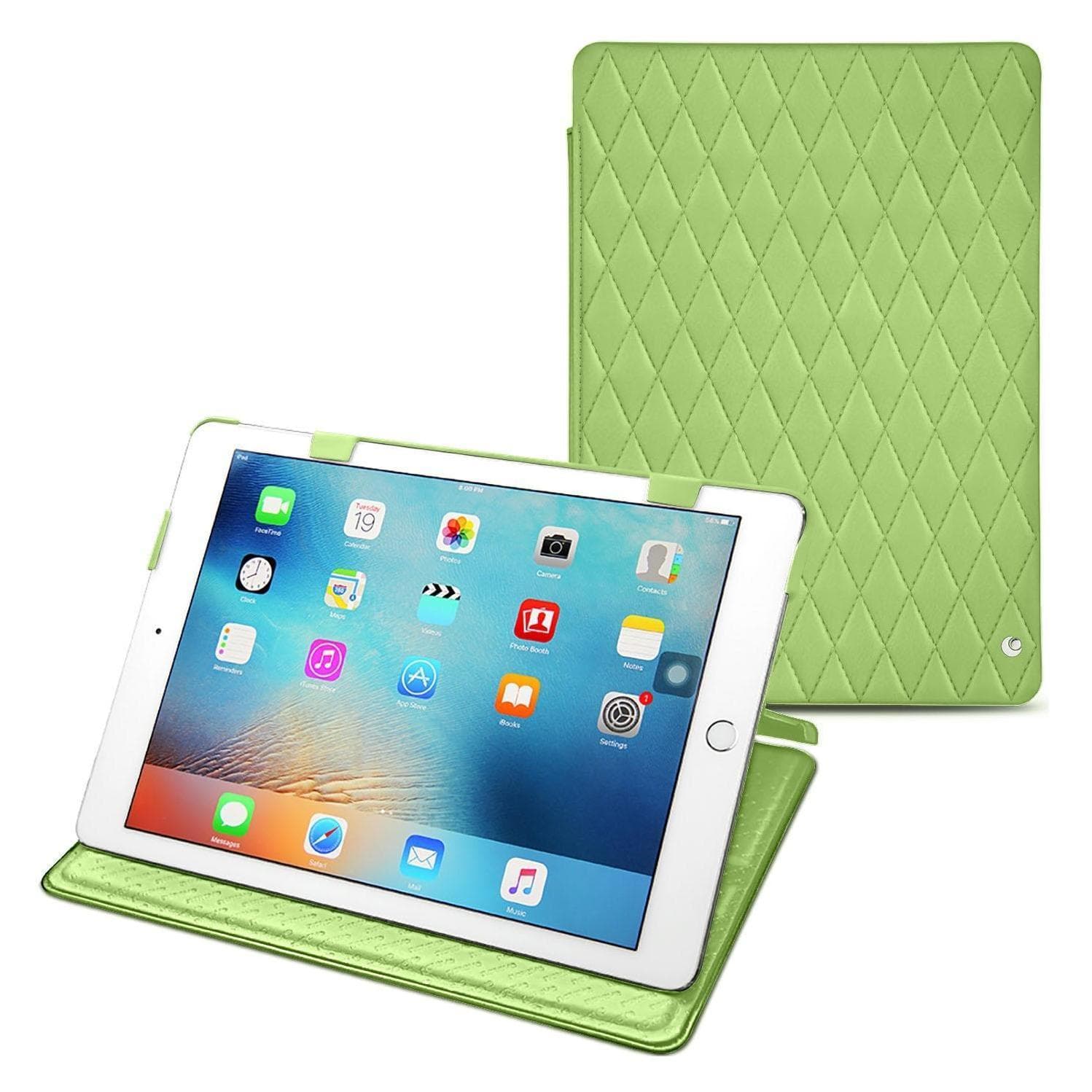 Noreve Lederen omslag horizontaal (Apple iPad 2017 (5e generatie), Apple iPad 2018 (6e generatie)), Tablethoes, Groen