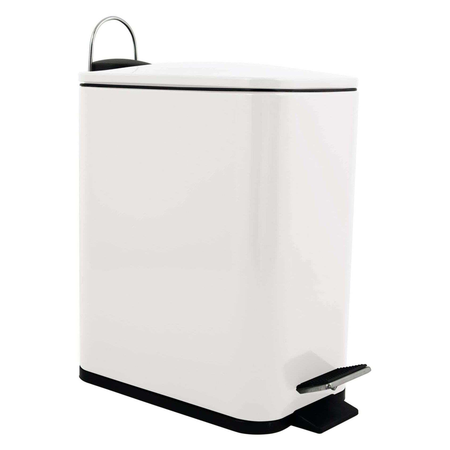 spirella Pedaalemmer ERIK 5 l, wit, Vuilnisbak, Wit