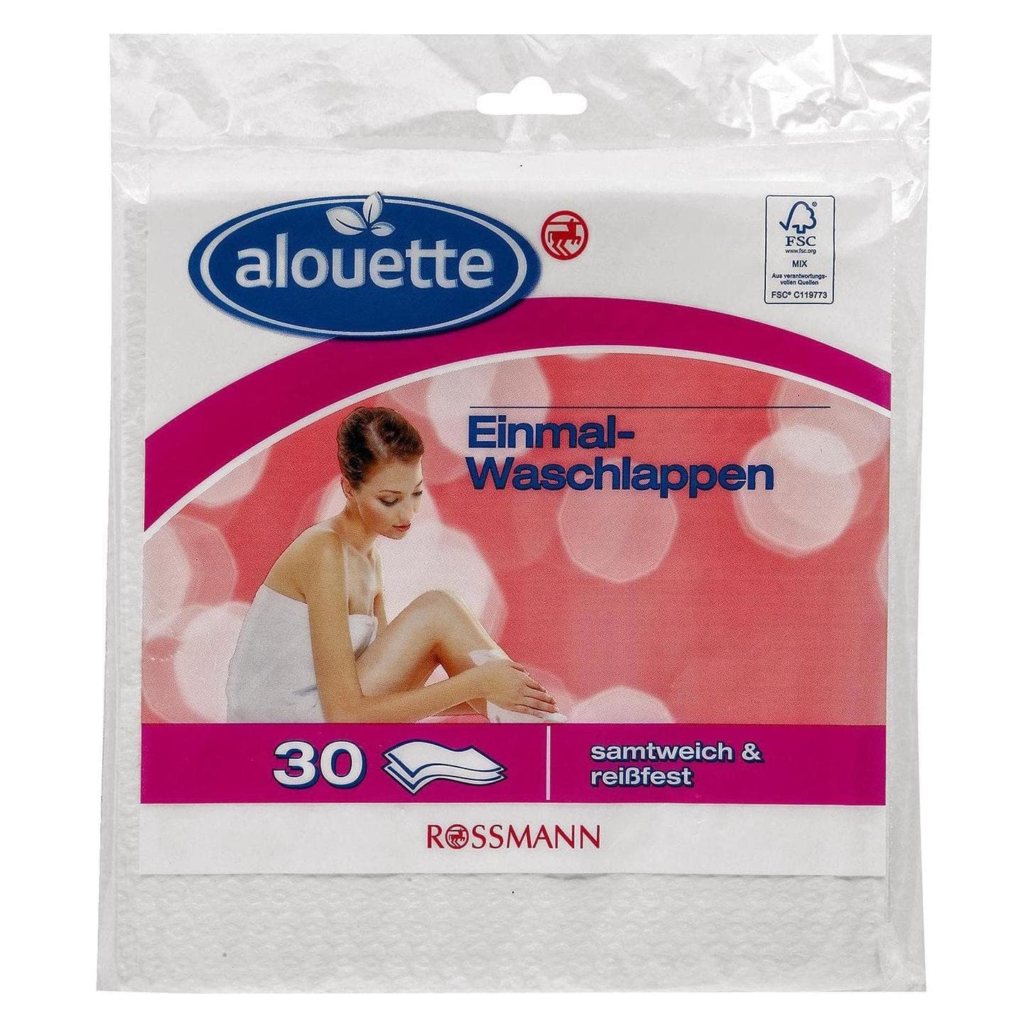 Alouette, Badaccessoires, chemische reinigingsdoekjes wegwerpdoekjes1-ply30 st.