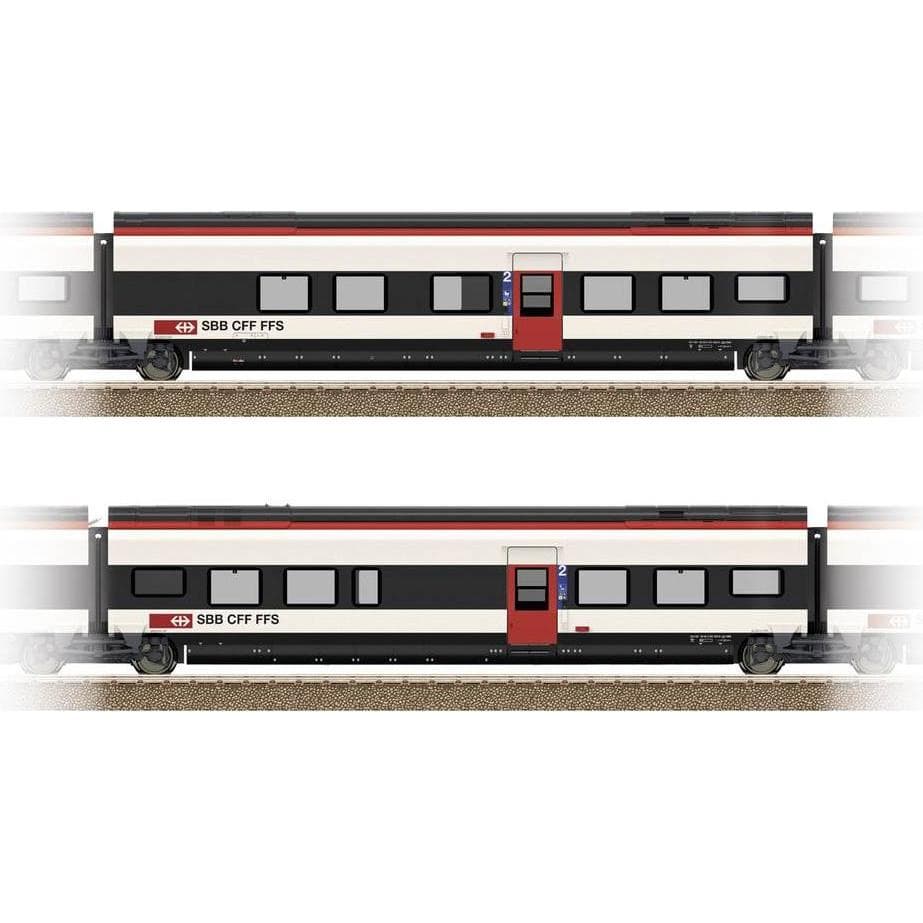 Trix H0 23281 H0 Aanvullende set 1 voor SBB Giruno B(B11) 2e klas en C(B10) 2e klas (H0-maatstaf)