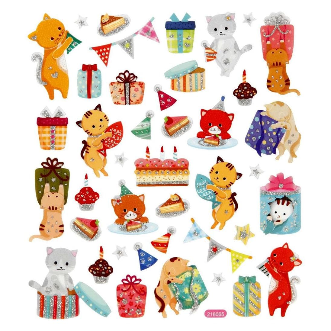 Creativ Company, Stickers, Motief sticker kat/verjaardag (38 Sticker)