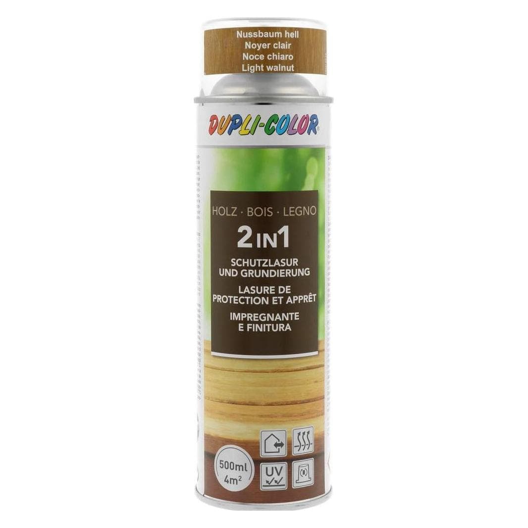 Dupli-Color, Houtverduurzaming + houtverf, Holzschutzlasur Spray (Walnootbruin, 0.50 l)
