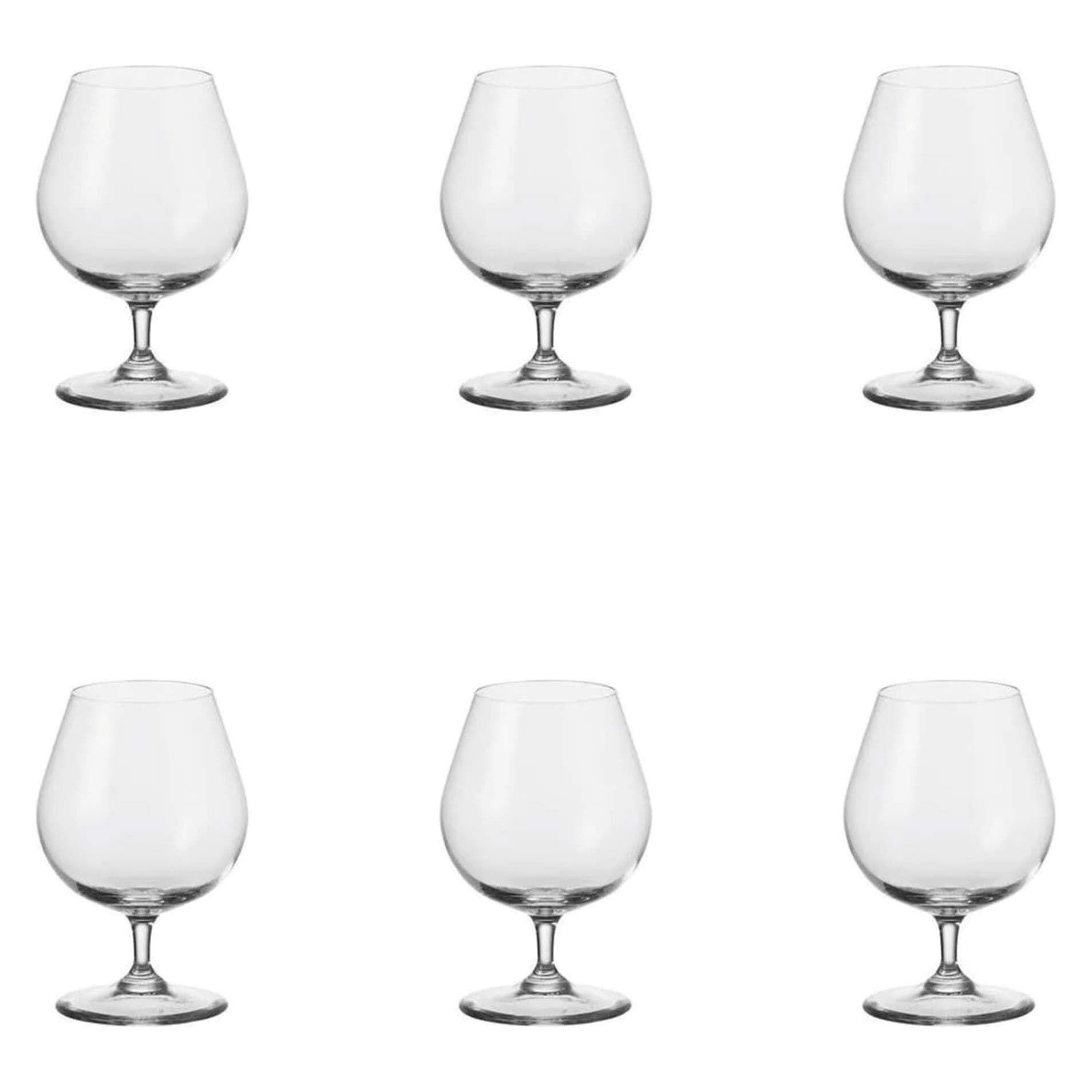 6x Leonardo Cognacglas, Cocktailglazen, Transparant