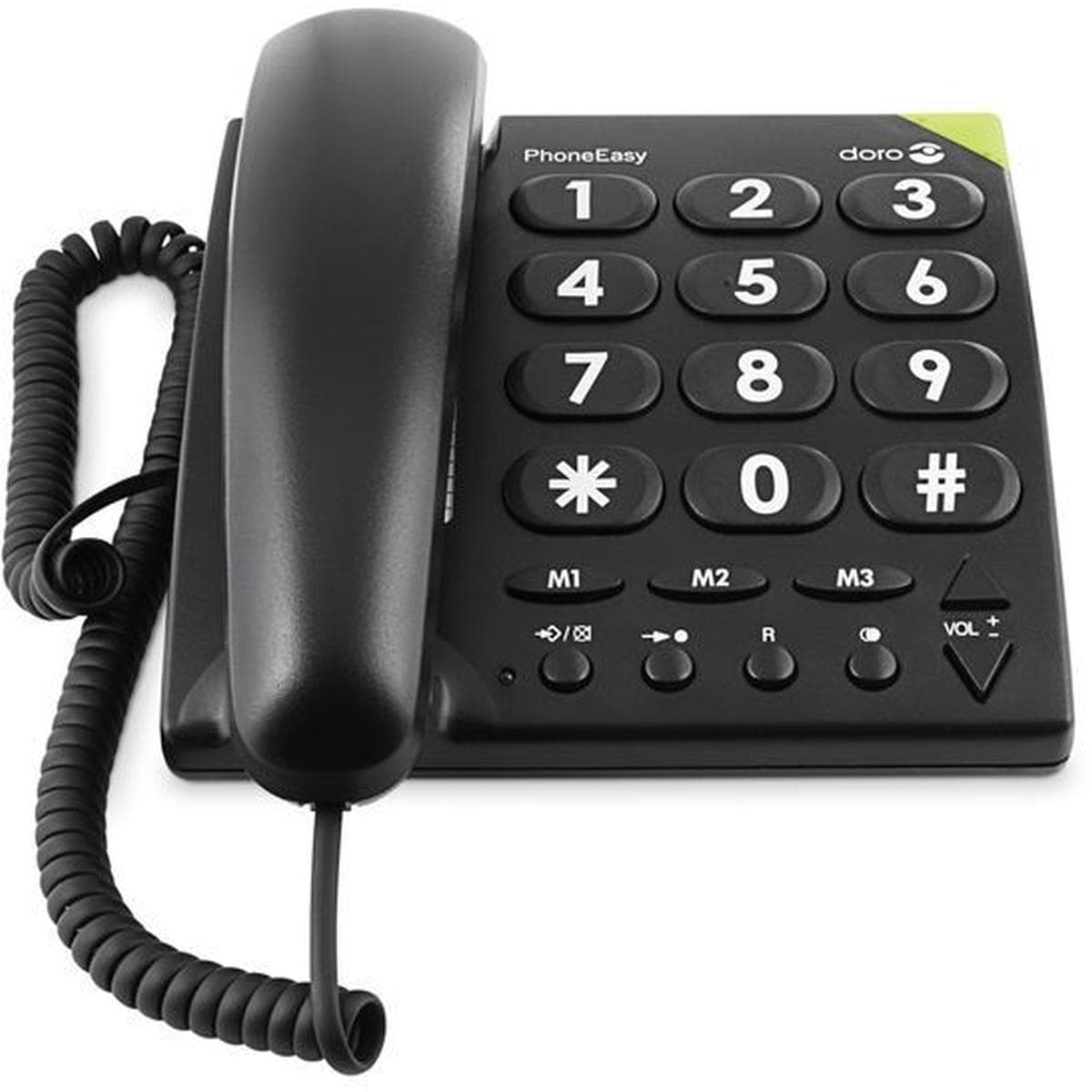 Doro PhoneEasy 311c, Telefoon, Zwart