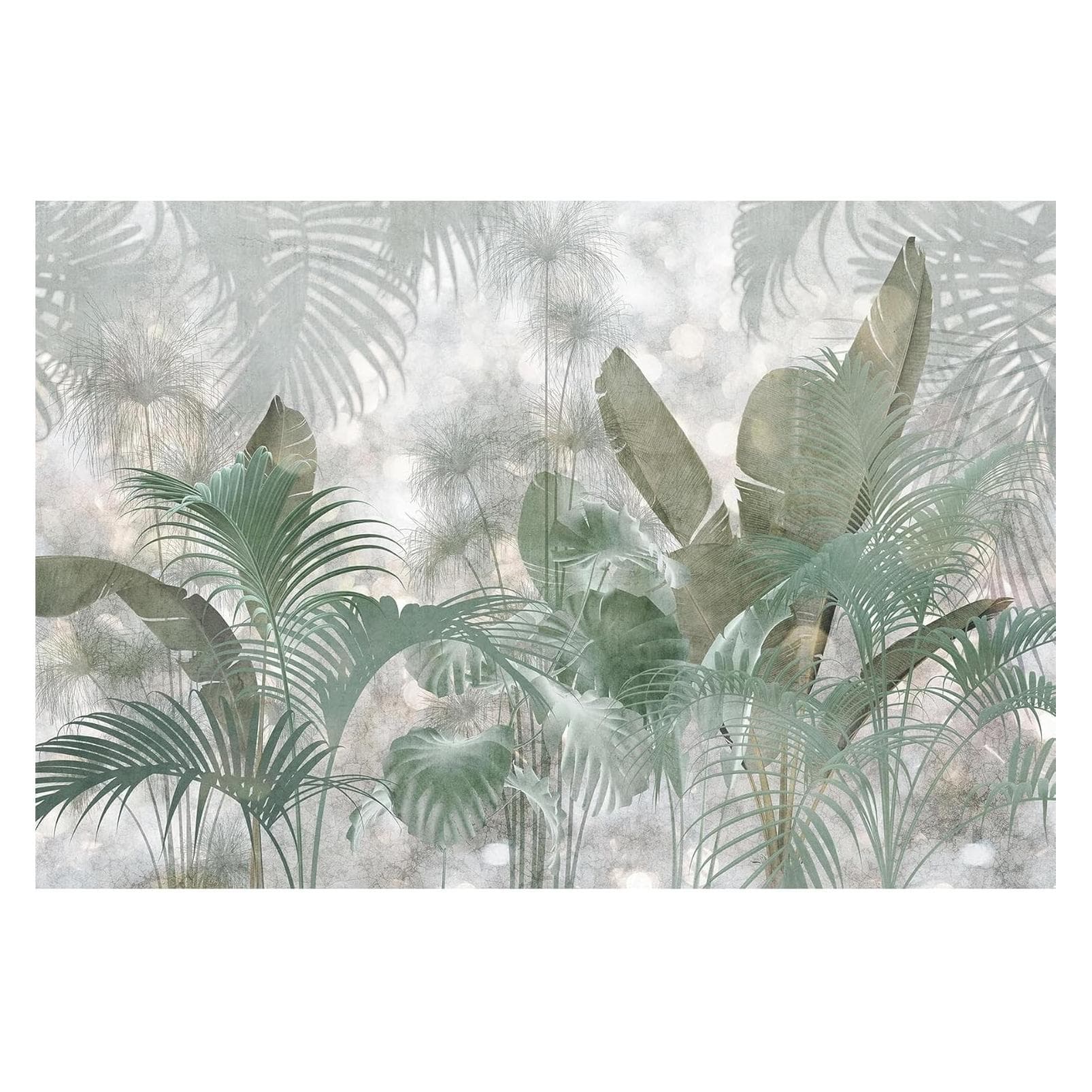 Komar, Behang, Vliesbehang XXL4-1033 Paillettes Tropicales 4-luik 368 x 248 cm (368 x 248 cm)