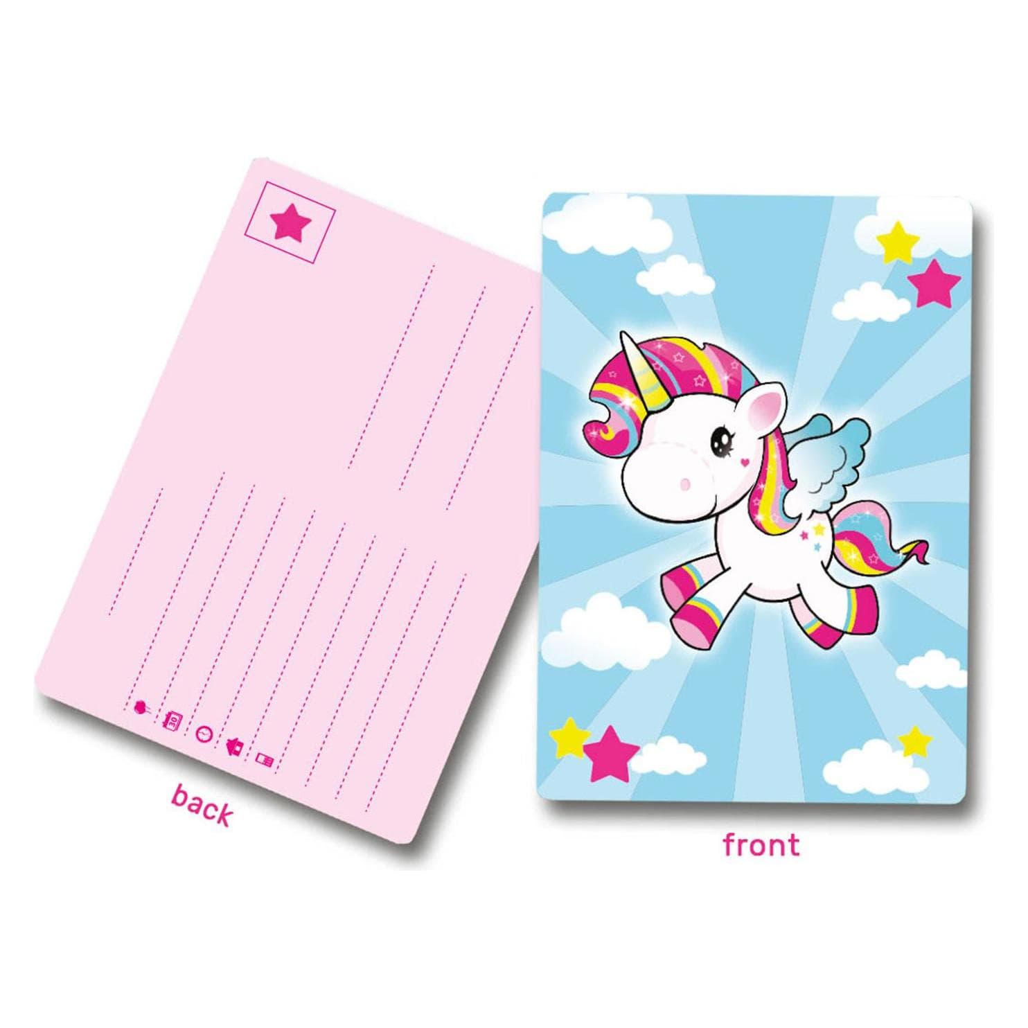 Folat, Wenskaart, Uitnodigingen voor eenhoorns (8 Pcs.)