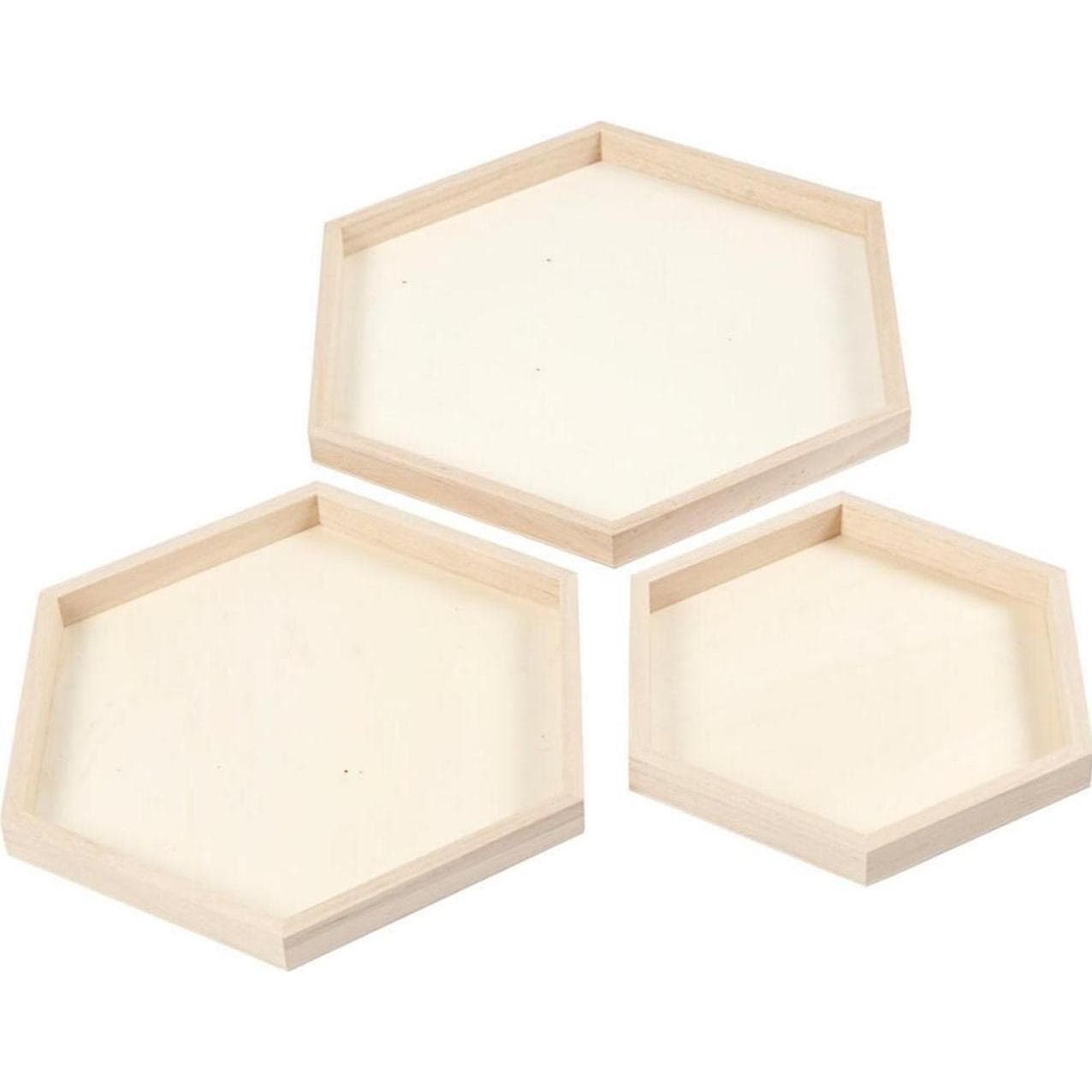 Creativ Company Houten artikelenbakje 3 stuks