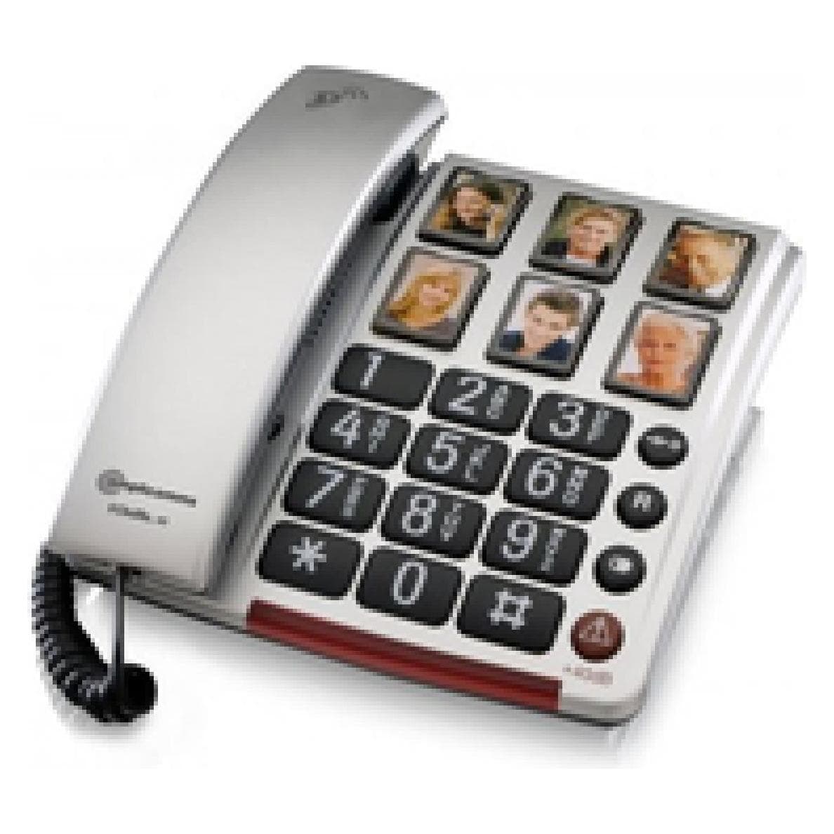 amplicom Audioline BigTel 40 Plus, Telefoon, Zwart