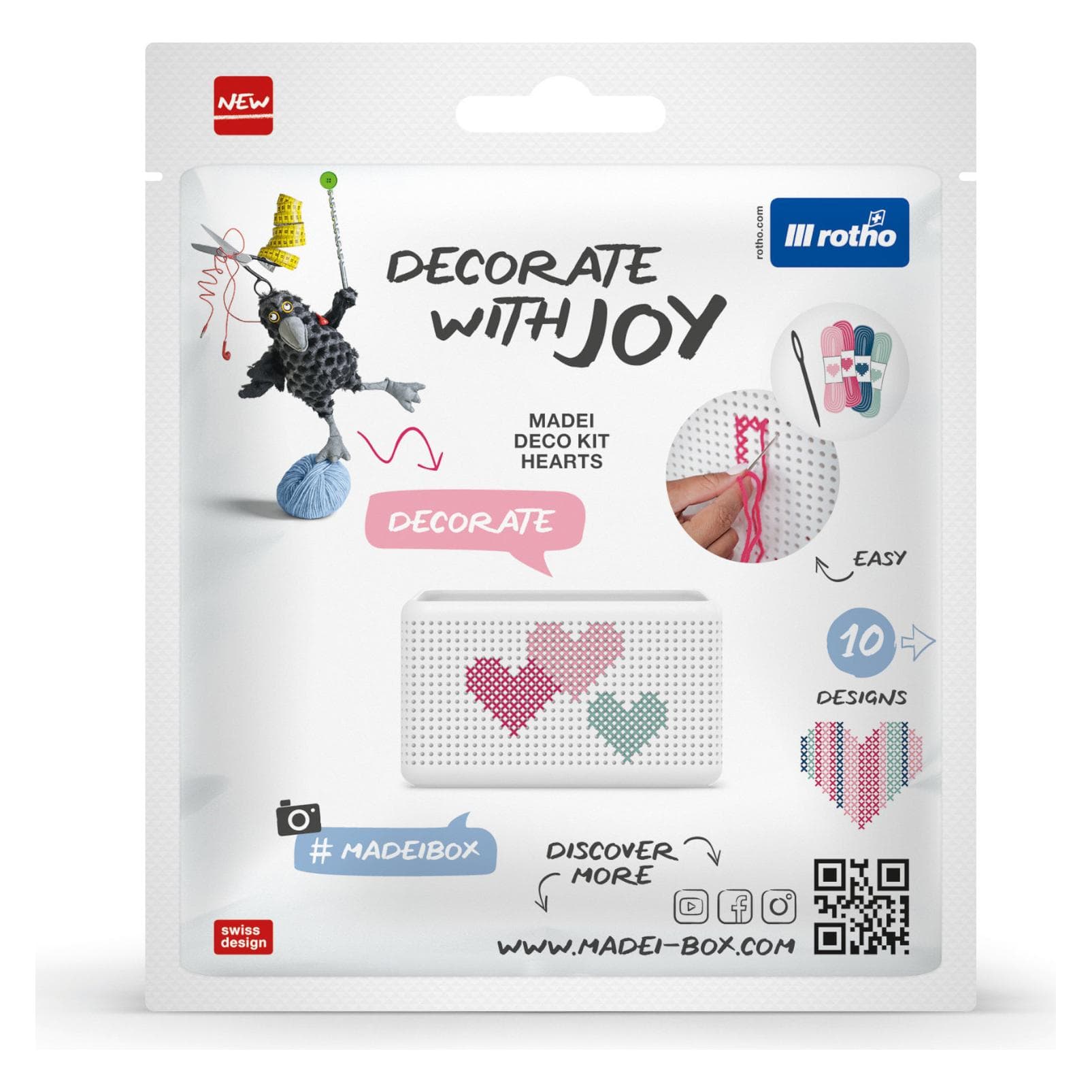 Rotho, Opbergdoos, Decoratieset (12 cm, 1x)