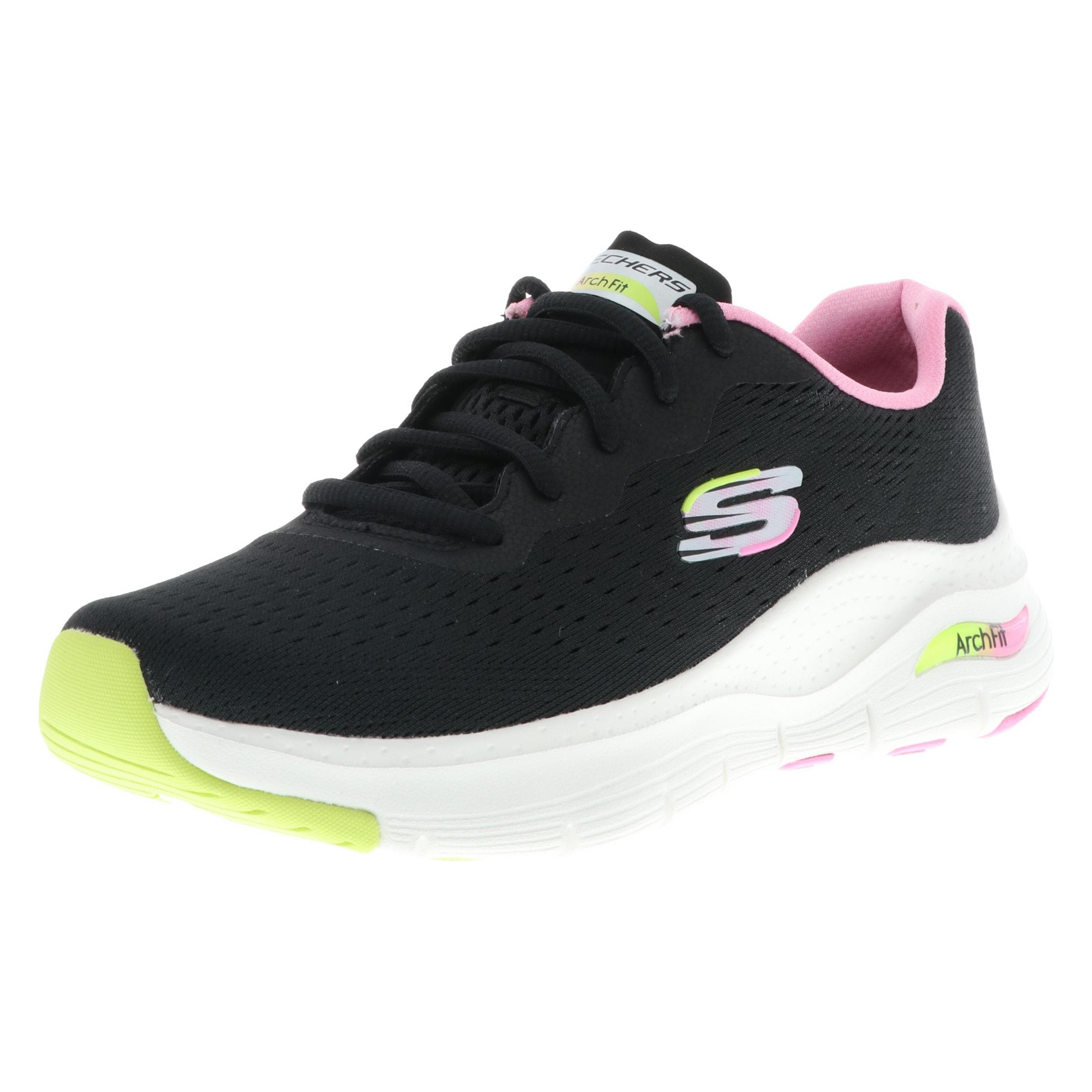 Skechers, Vrouwen, Sneakers, Gebogen pasvorm, Zwart, (38)