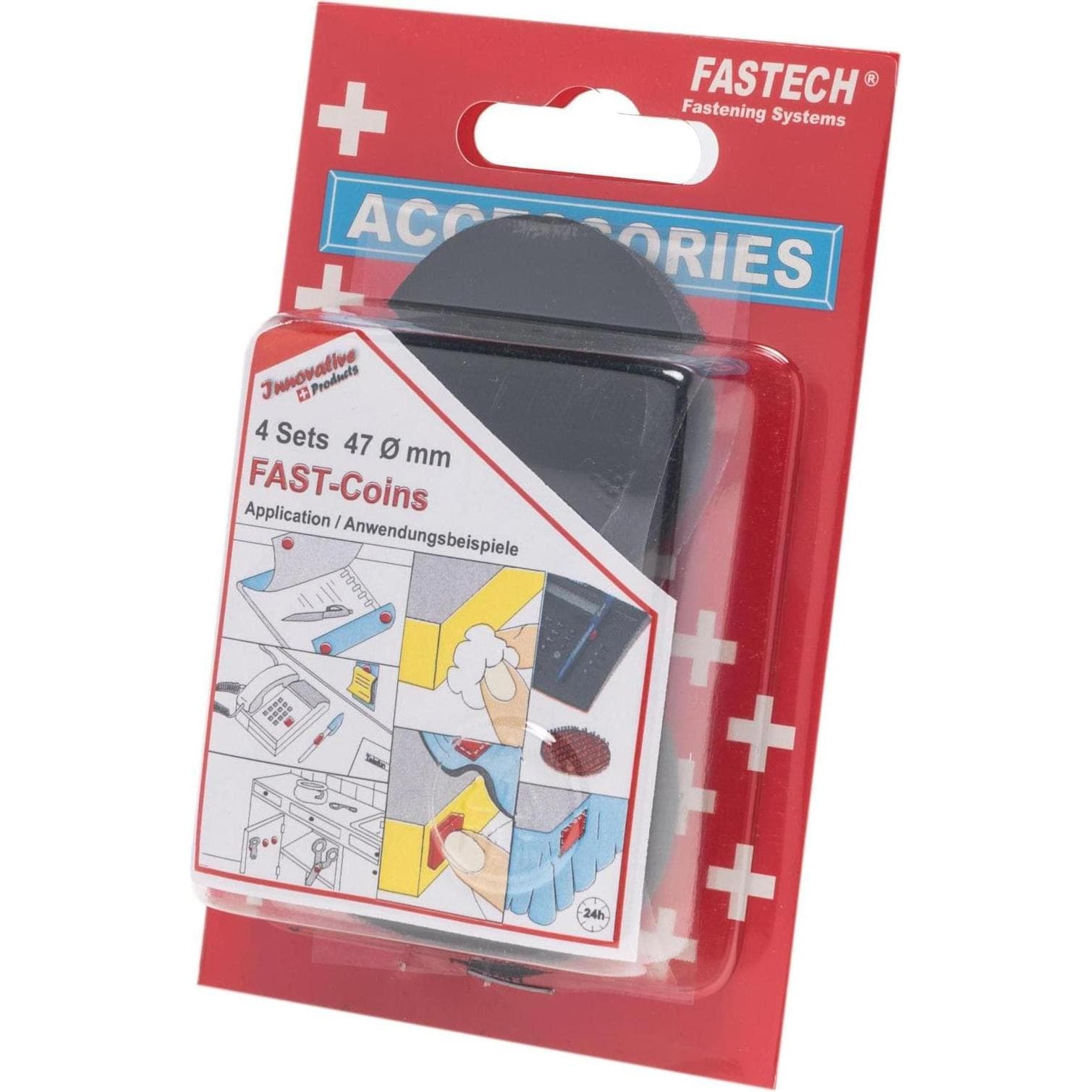 Fastech, Klittenband strips, 4 SETS SNELLE MUNTEN PS-A69 (47 mm)