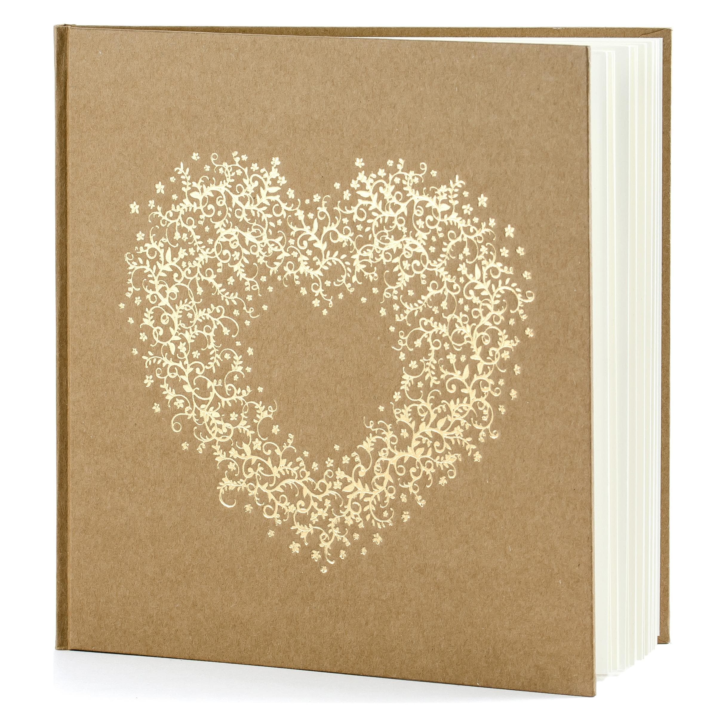 Partydeco, Fotoalbum, Gastenboek Hart (20.50 x 20.50 cm)