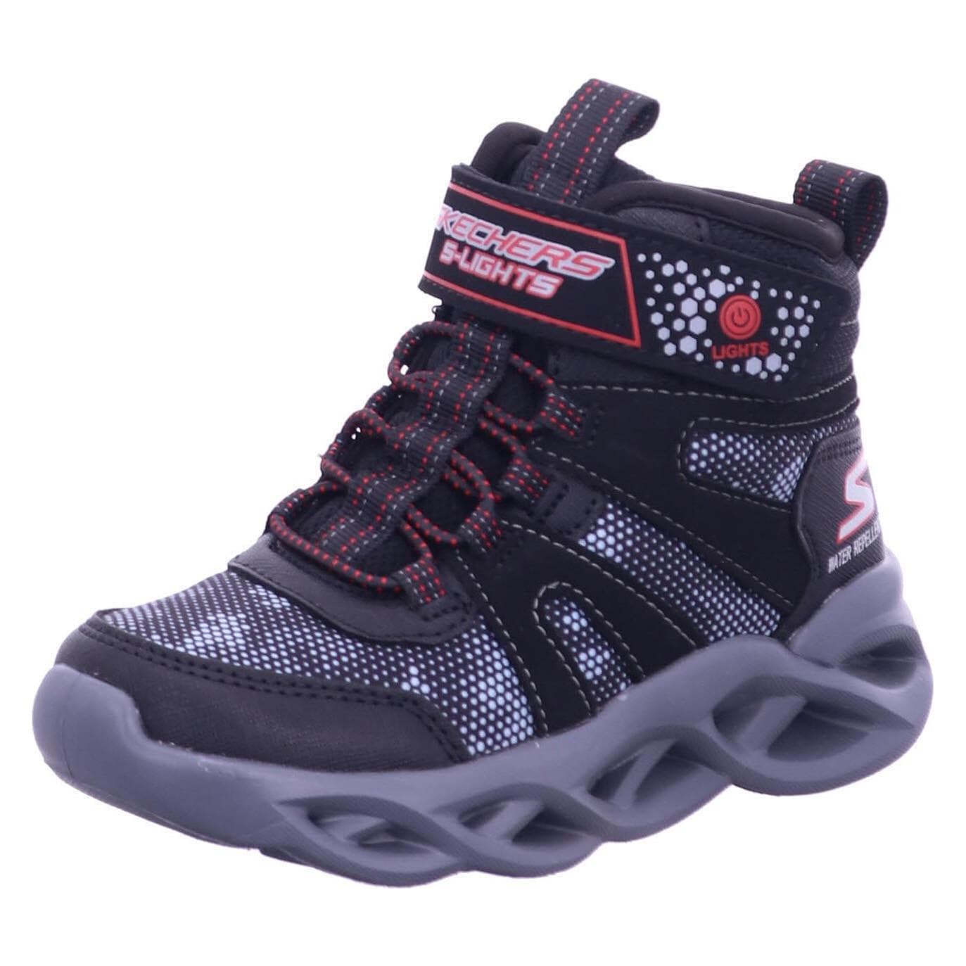 Skechers, Jongens, Laarzen, S Lichten-Gedraaid-Brights-Zerrix, Zwart, (30)