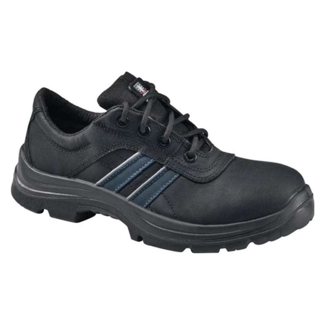 Lemaitre, Werkschoenen, Veiligheidsschoen Andy Low L maat 42 zwart met blauwe bies S3 SRC EN ISO 20345 buffelleer (S3, 42)