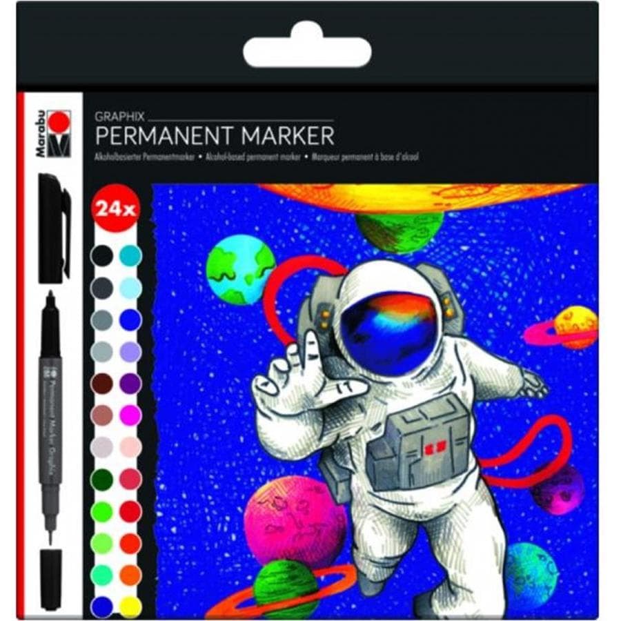 Marabu, Marker, Permanent Marker Graphix Set (24x)