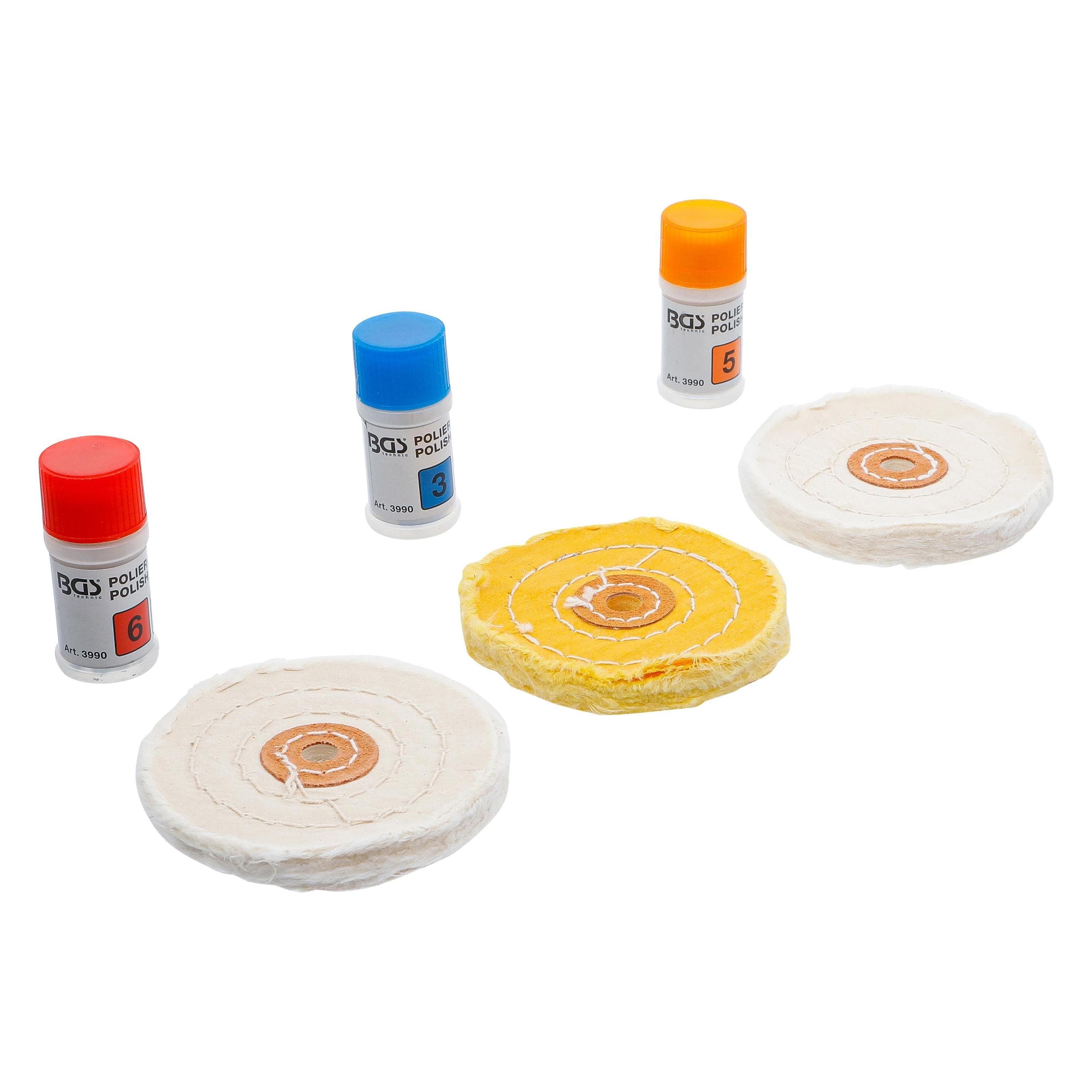 BGS, Voertuig gereedschap, Polijstassortiment voor zachte metalen, 7 stuks