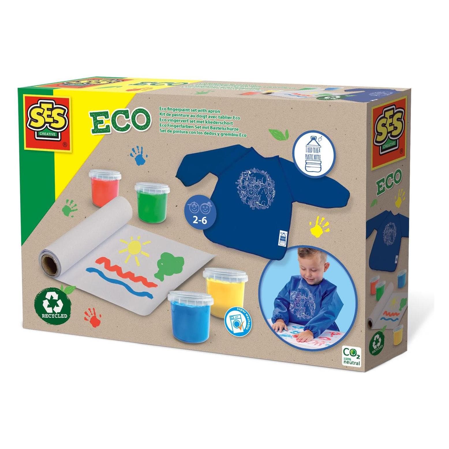 Ses, Schilderij accessoires, ECO vingerverfset met verfschort