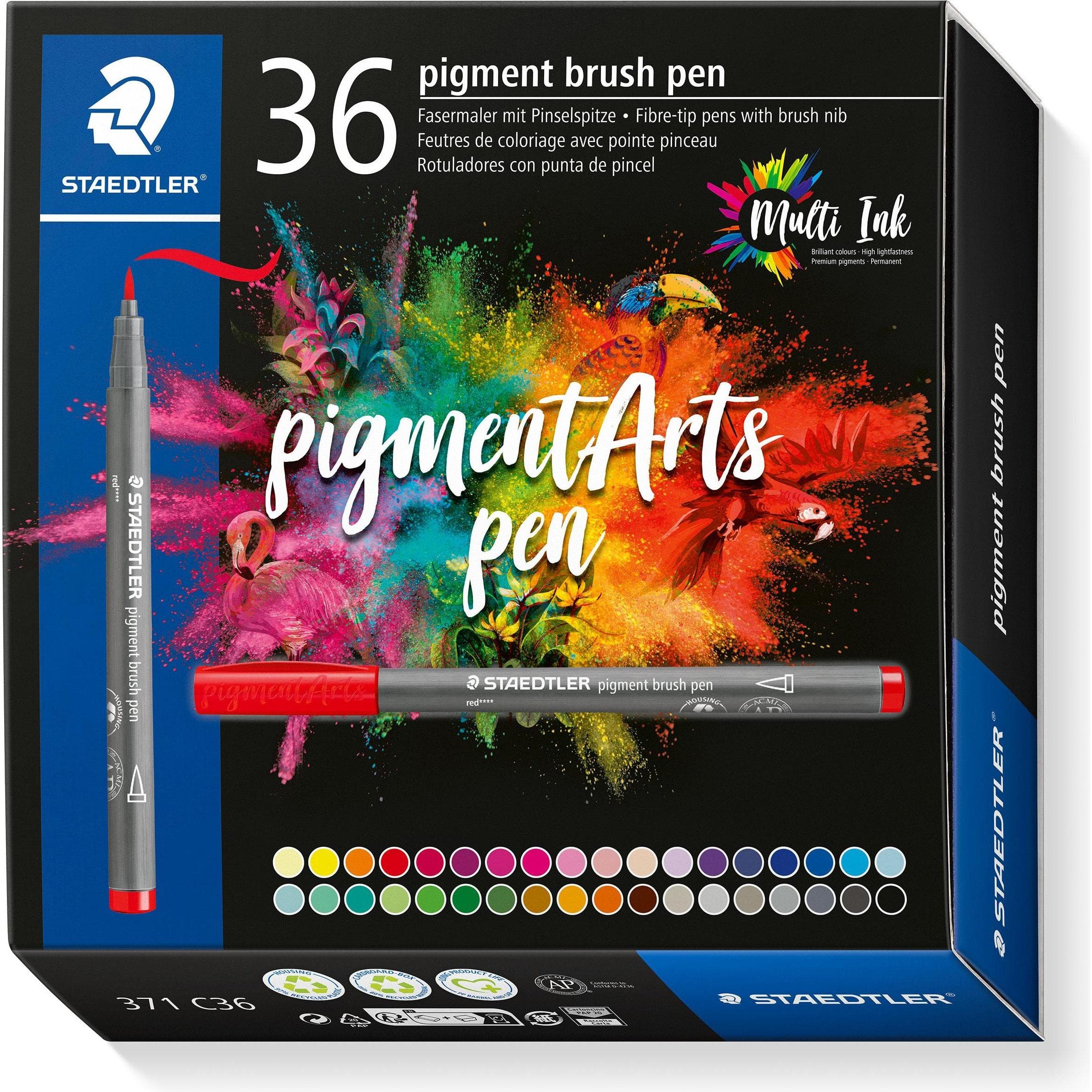 Staedtler, Kleurpotloden, Vezelpen met penseelpunt (36x)