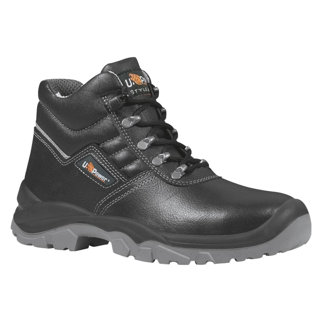 U-Power, Werkschoenen, Veiligheidsschoen Reptiel maat 40 zwart S3 SRC RS EN ISO 20345 rundsleder (S3, 40)