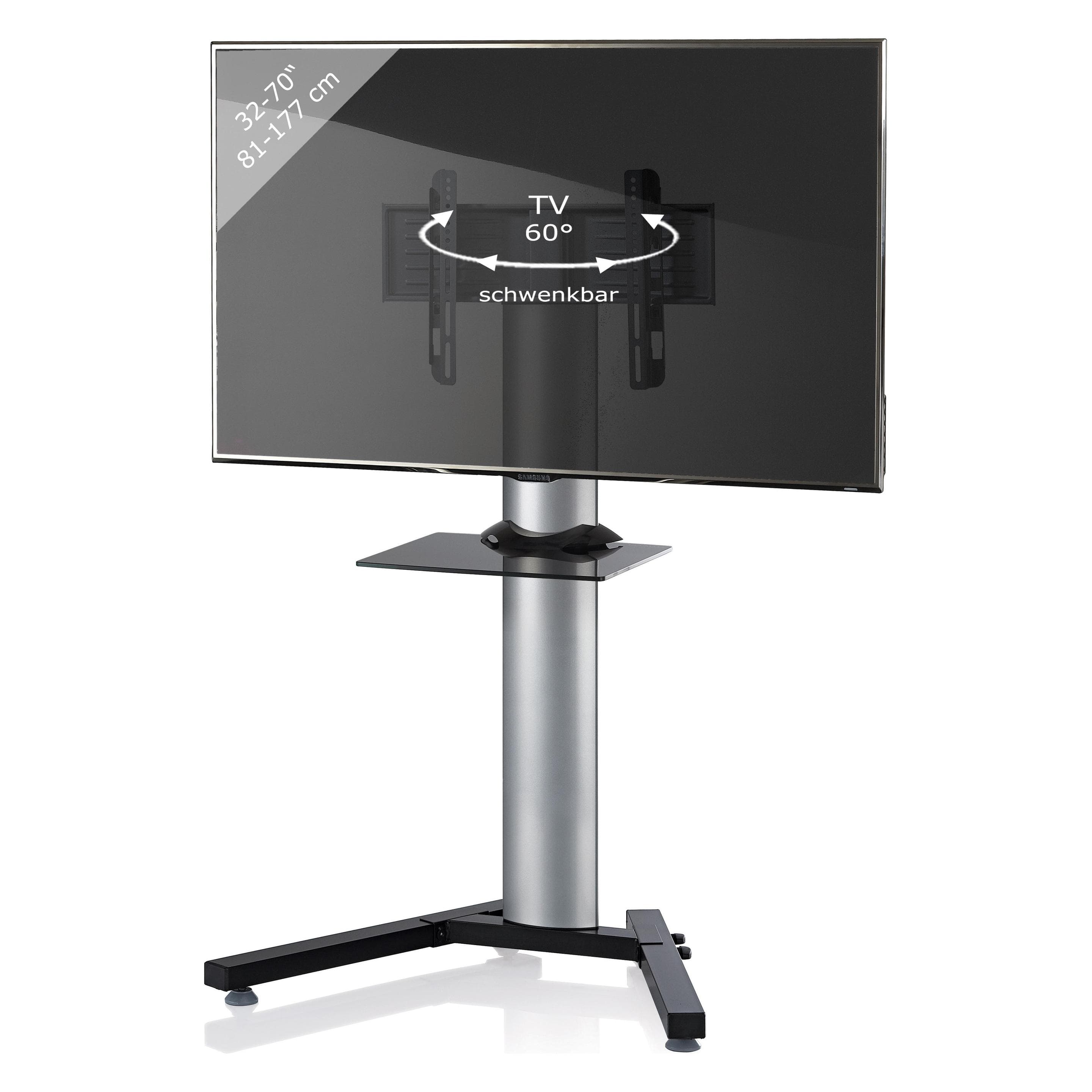 VCM Morgenthaler 17036 - 30 kg - 152,4 cm (60 inch) - 81,3 cm (32 inch) - 200 x 100 (30 kg, 32" - 60"), TV-meubel, Zwart