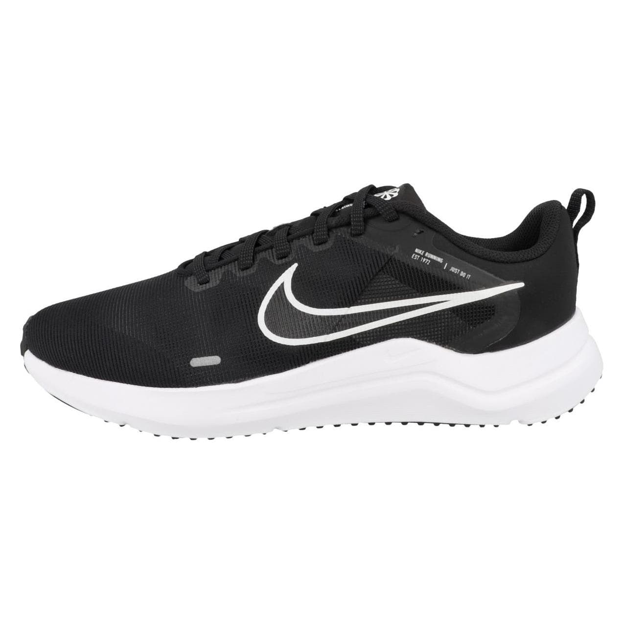 Nike, Mannen, Hardloopschoenen, Heren Downshifter 12 Hardloopschoen, Zwart/Wit-Dk Smoke Grey-Pure, 44 EU (44), Zwart