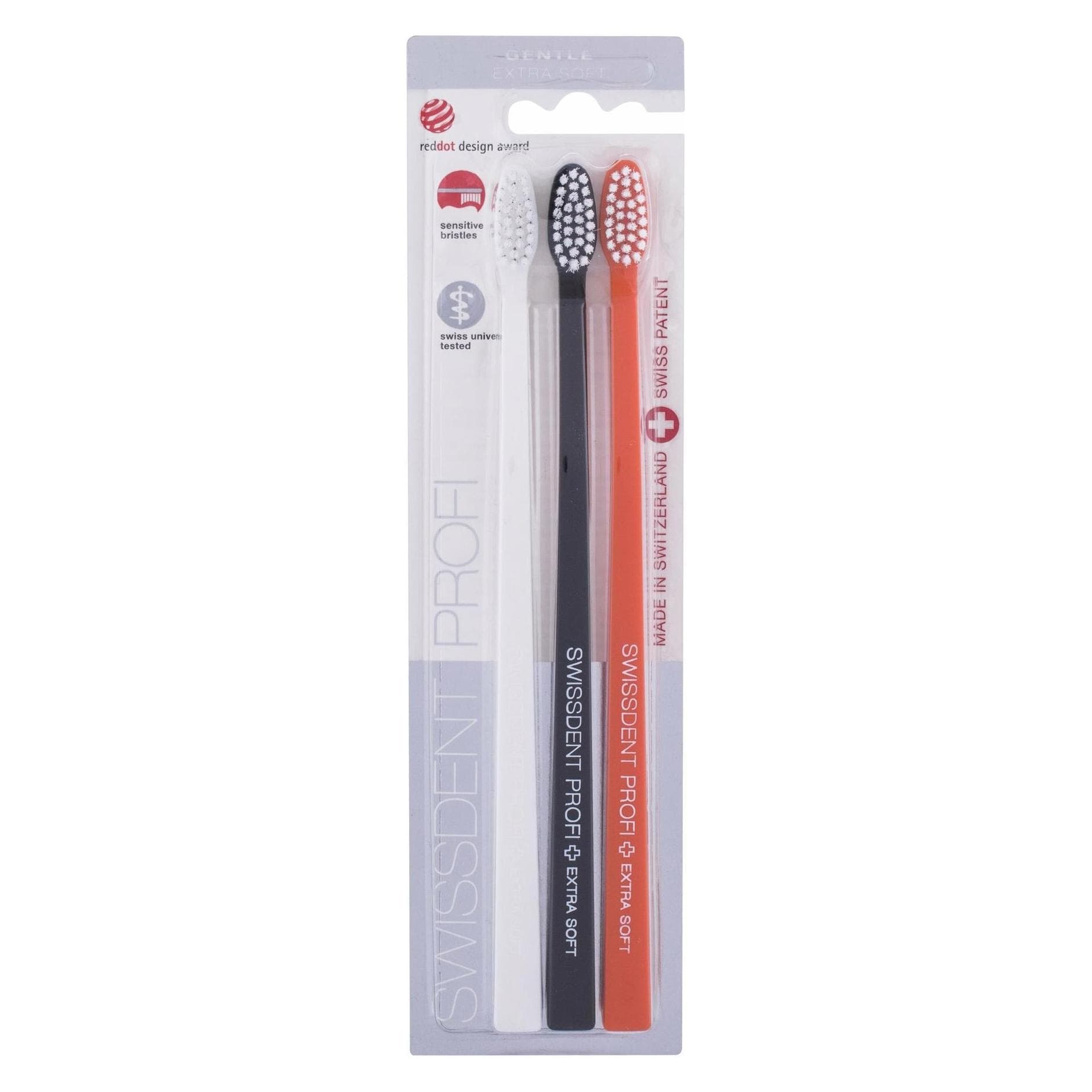Swissdent, Handtandenborstel, Professioneel Zacht Trio (Zacht, 2x)