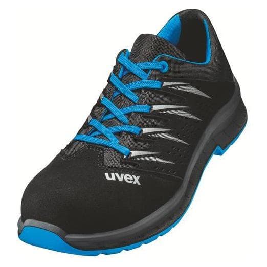 Uvex, Werkschoenen, 2 trend lage schoenen S1 69377 blauw, zwart breedte 10 maat 50 (S1, 50)