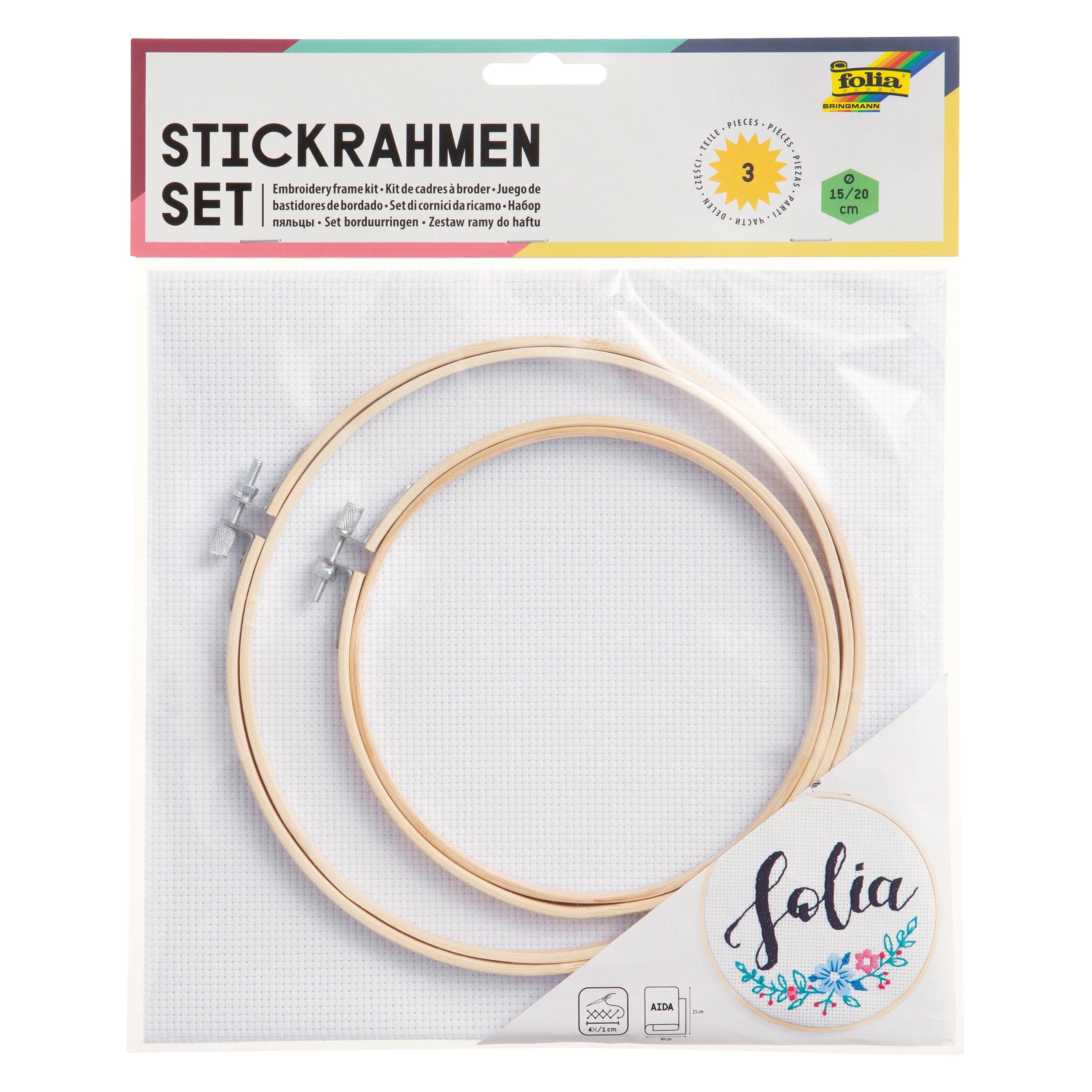 Folia Borduurring set van 2, Accessoires voor naaien, Beige