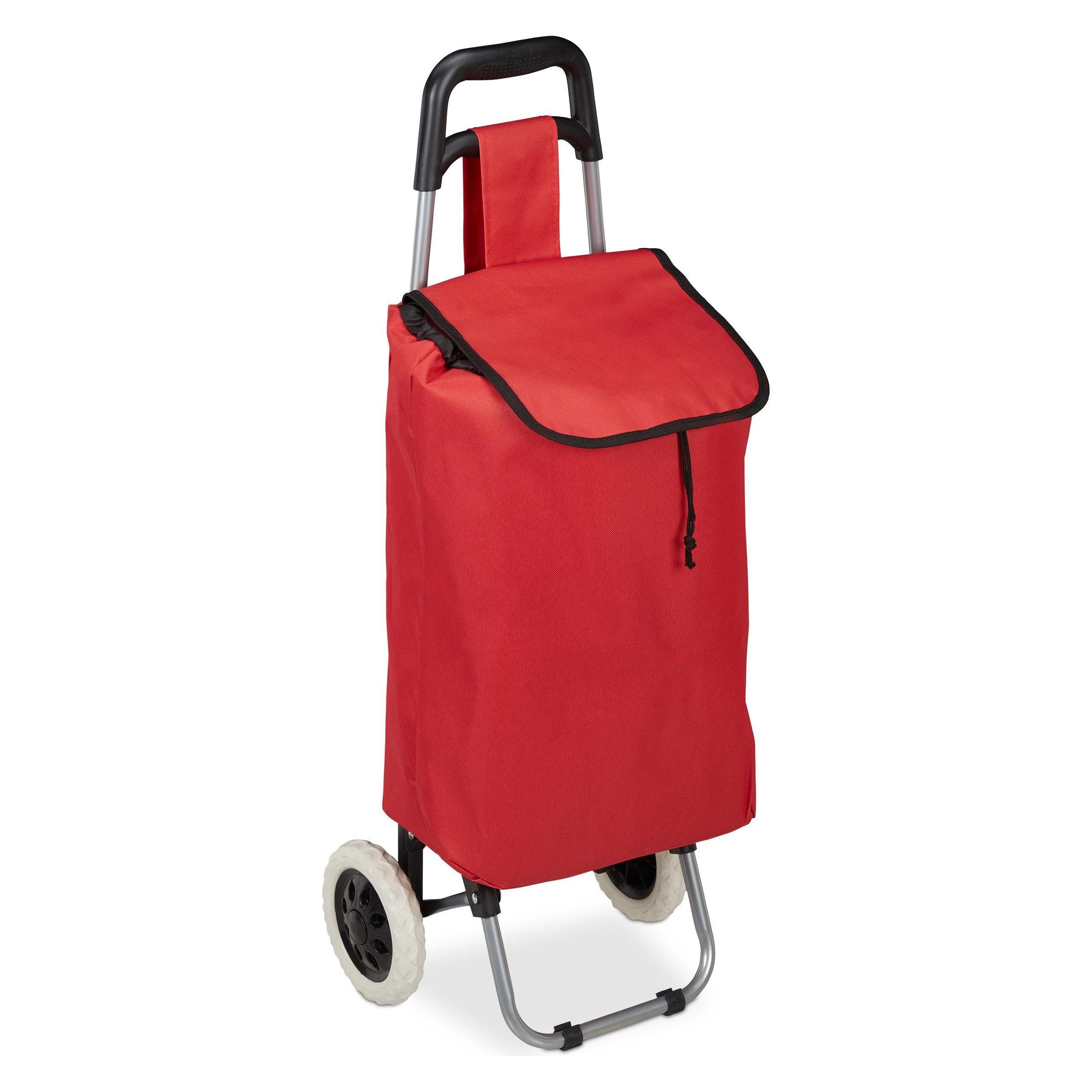 Relaxdays, Hulp bij het winkelen, Winkelwagen, Rood