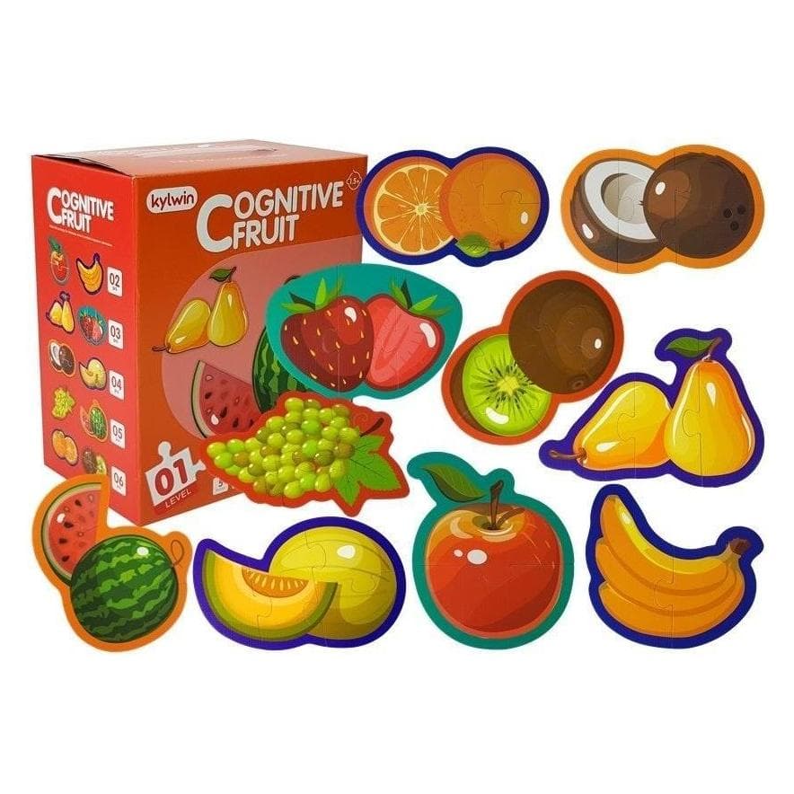 Lean Toys Leerpuzzel voor baby's, fruit, 5 stukjes, 40 stukjes (40 onderdelen)