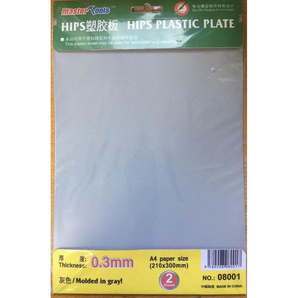Master Tools HIPS 0.3mm plastic blad (210mmx300mmx2pc)