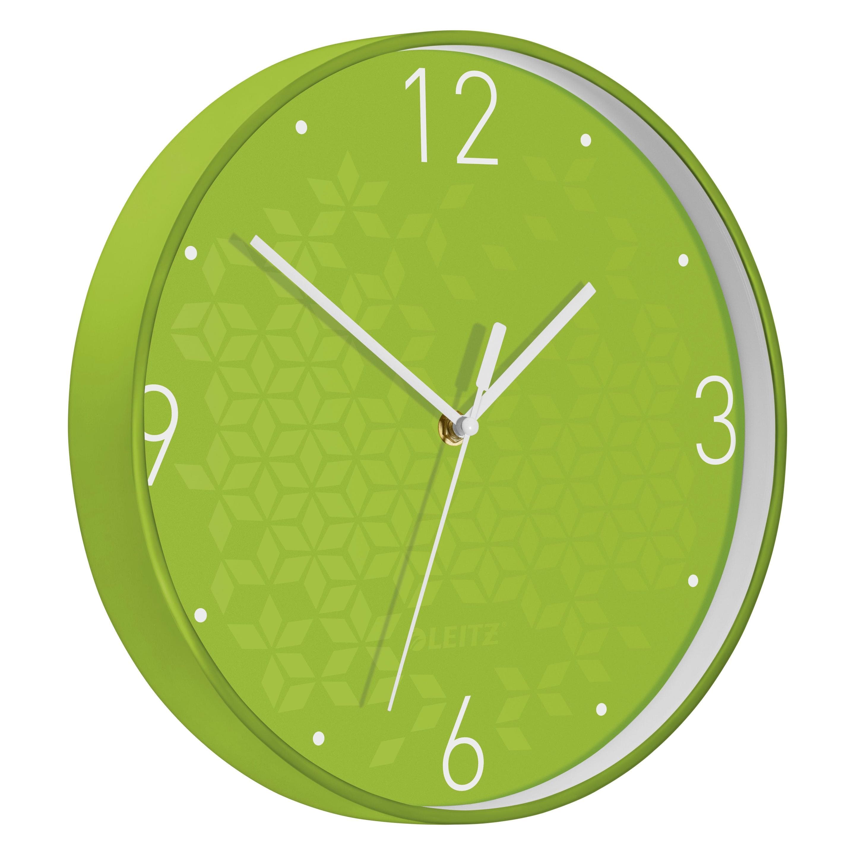 Leitz, Klok, Wandklok WOW 29cm 90150054 groen (29 cm)