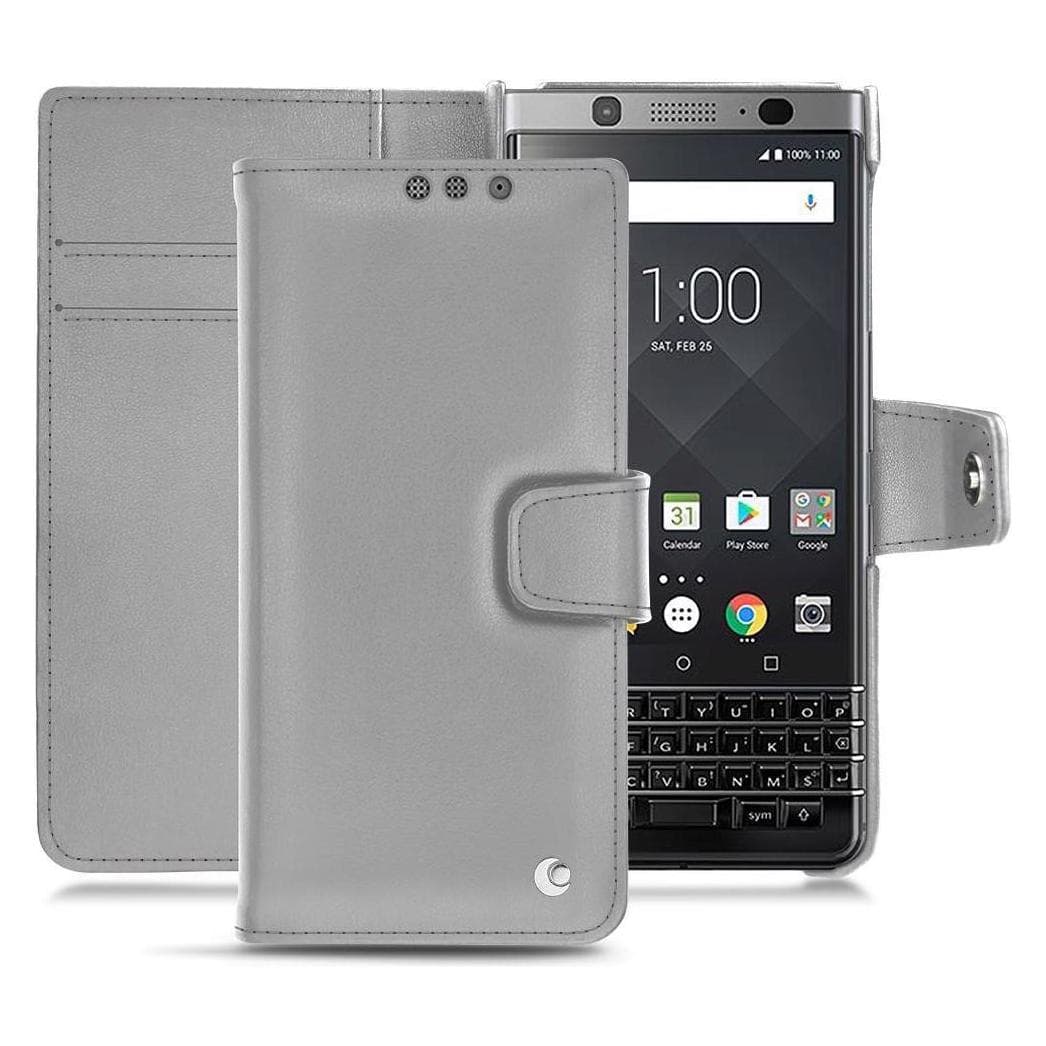 Noreve Leren Portemonnee (Blackberry KEYone), Smartphonehoes, Grijs