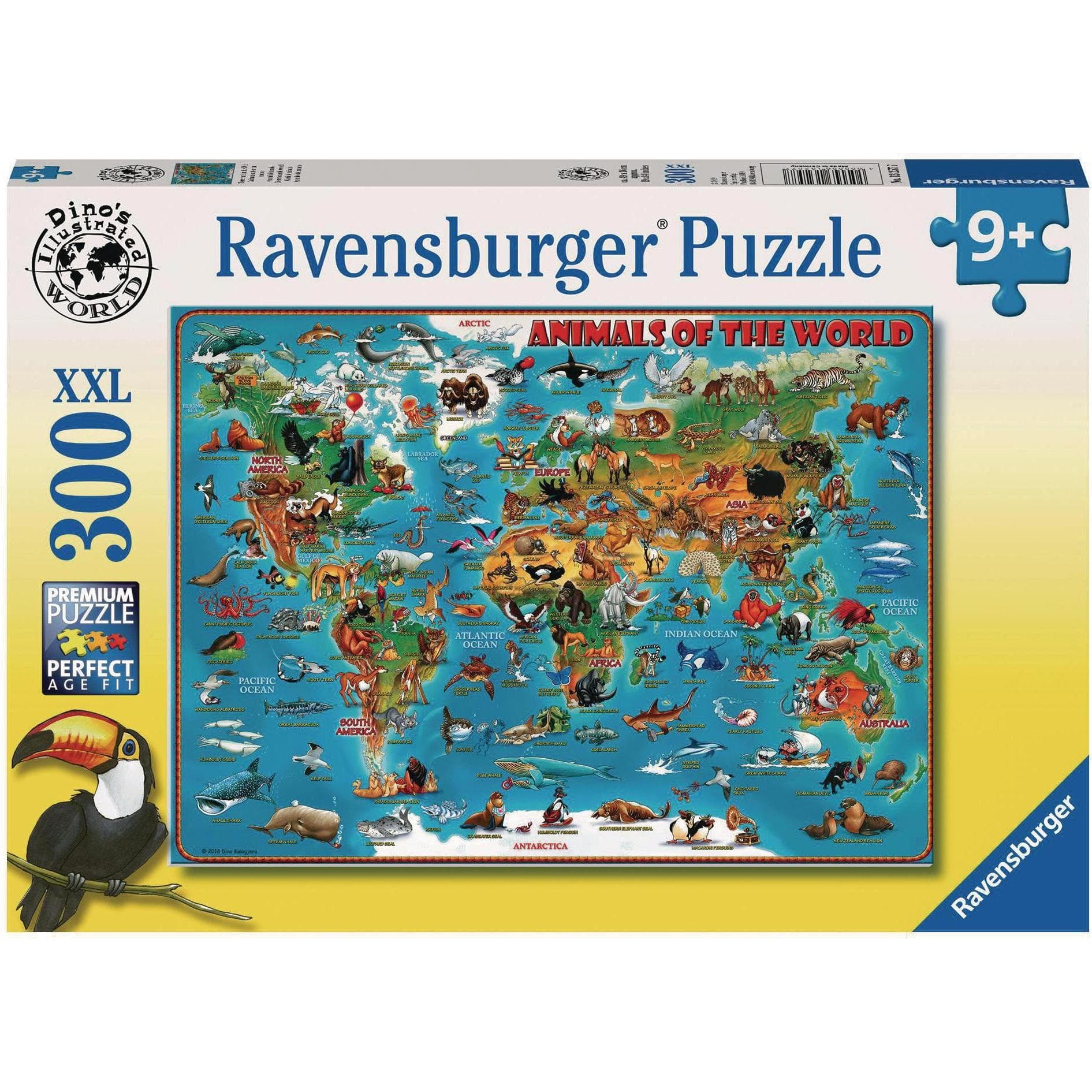Ravensburger Dieren over de hele wereld puzzel (300 onderdelen)