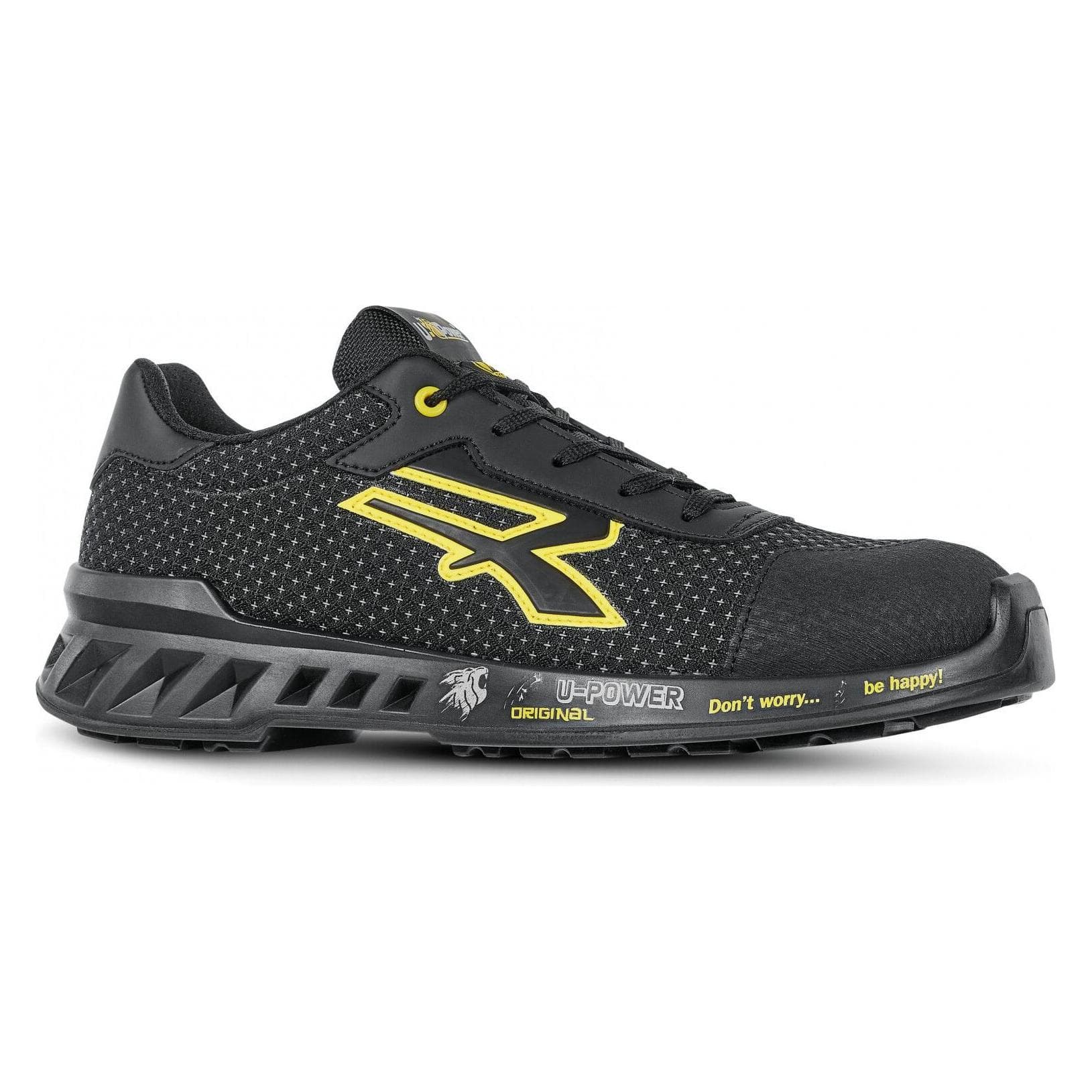 U-Power, Werkschoenen, Veiligheidsschoen MATT maat 45 zwart/geel S3 CI SRC ESD EN ISO 20345 PUTEK ster (S3, 45)