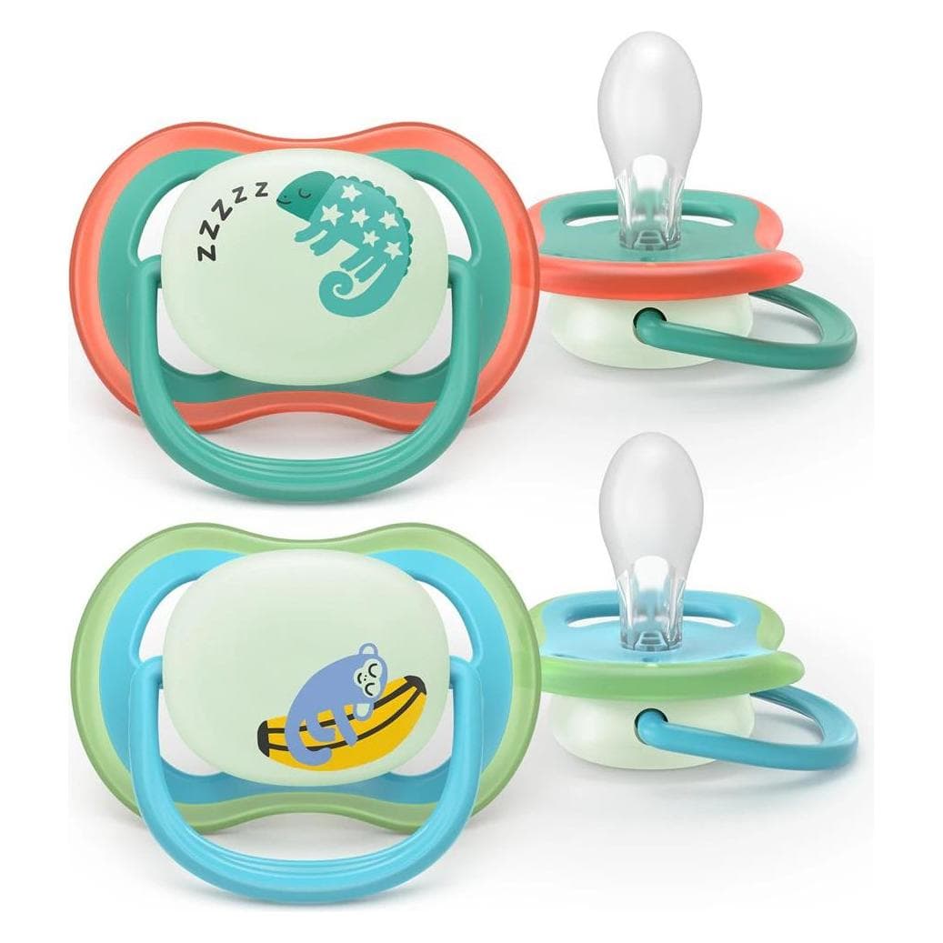Philips Avent, Nuggi, māneklītis Ultra Air Night 6-18M (2gab) zēniem SCF376/28 SCF376/28 (8720689042512) (2x, 6 - 18 Maanden)