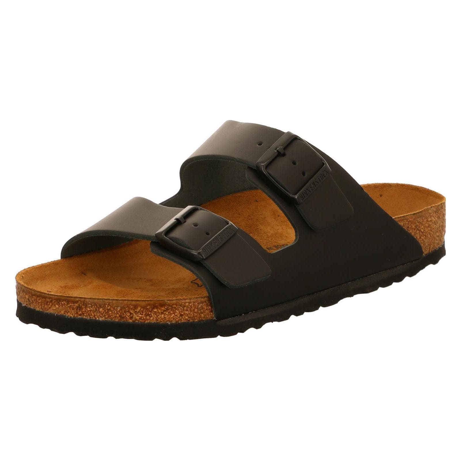 Birkenstock, Unisex, Sandalen, Arizona Naturleder Normal, Zwart, (40)