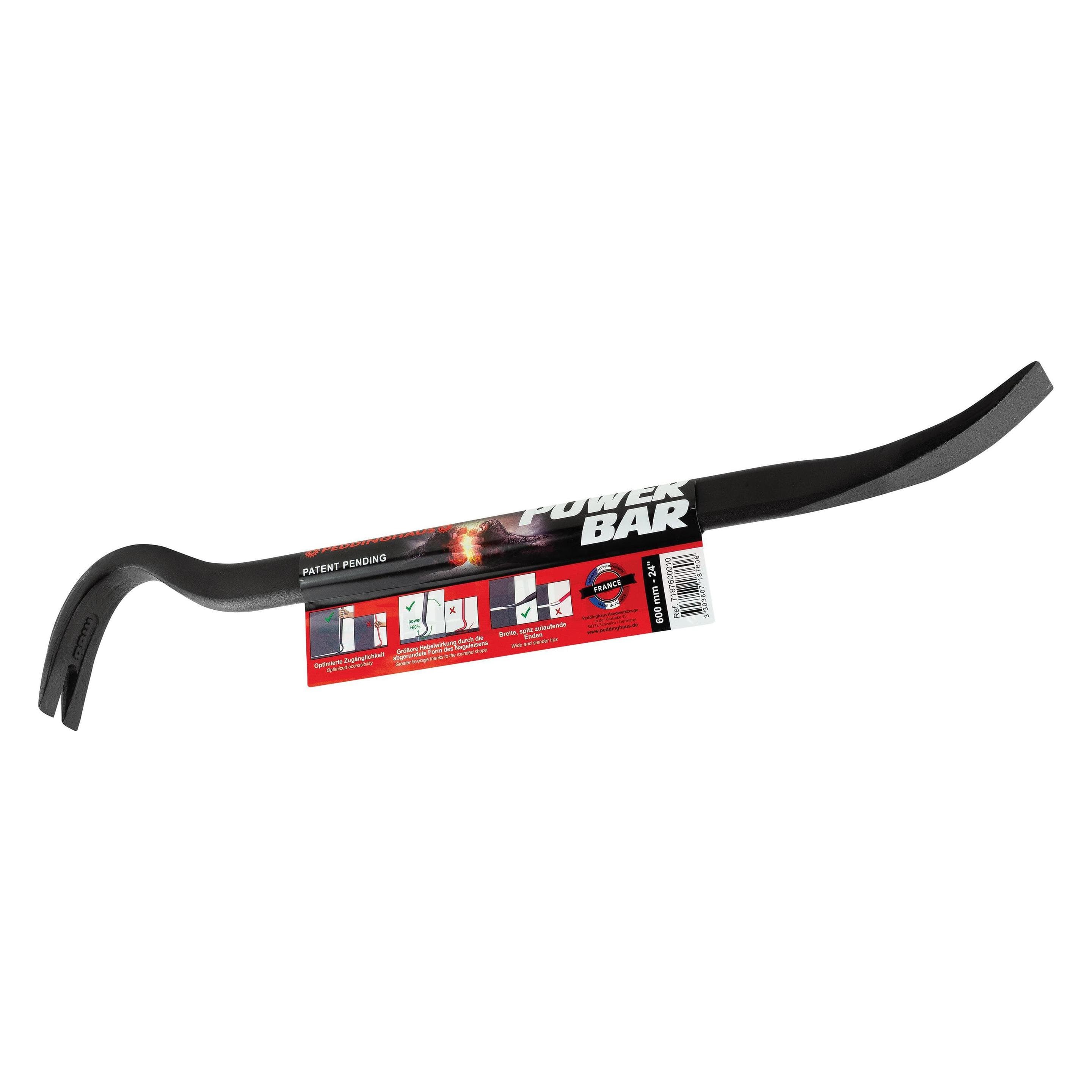 Peddinghaus, Beitel, Nail Iron Power Bar Totale lengte 350 mm ovaal lichaam
