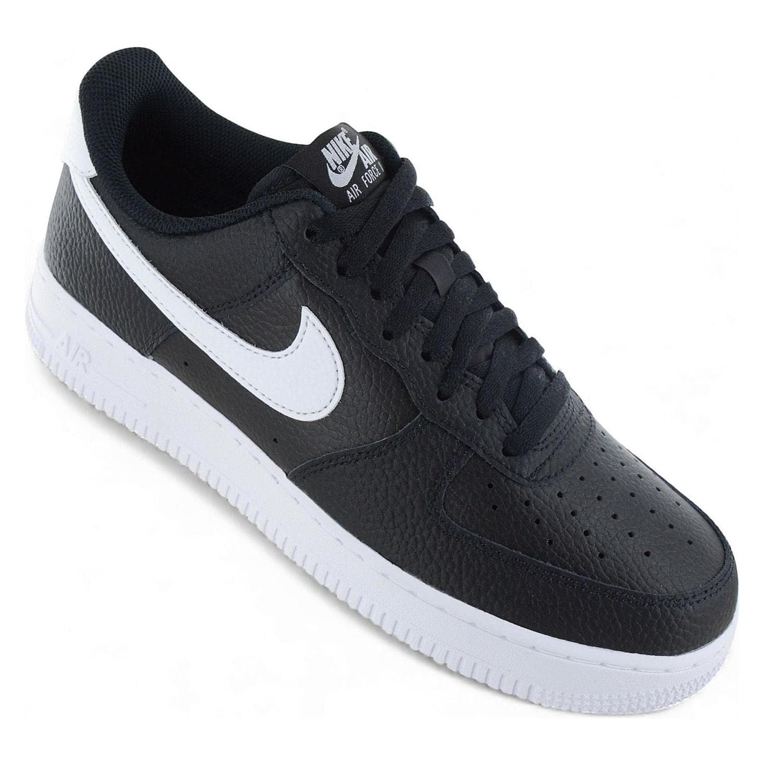 Nike, Unisex, Sneakers, Air Force 1 07 laag-40,5, Zwart, Wit, (40.5)