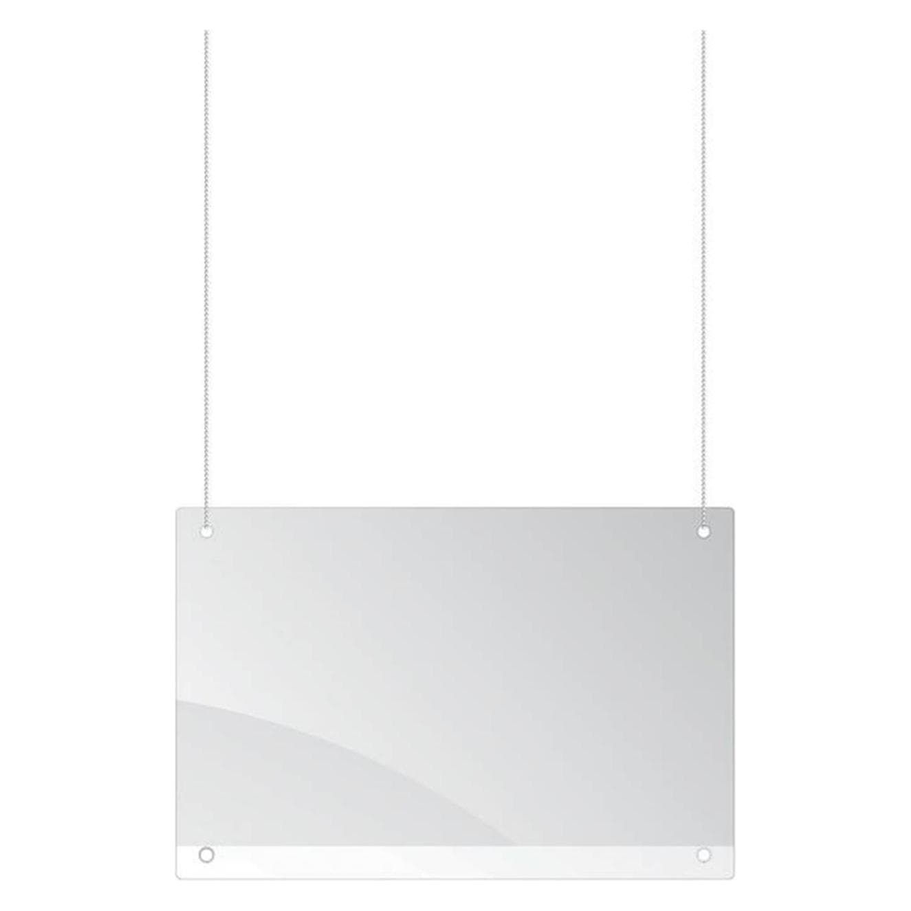 Franken, Glas + plexiglas, Scheidingswand met plafondbevestiging (80 cm, 65 cm)