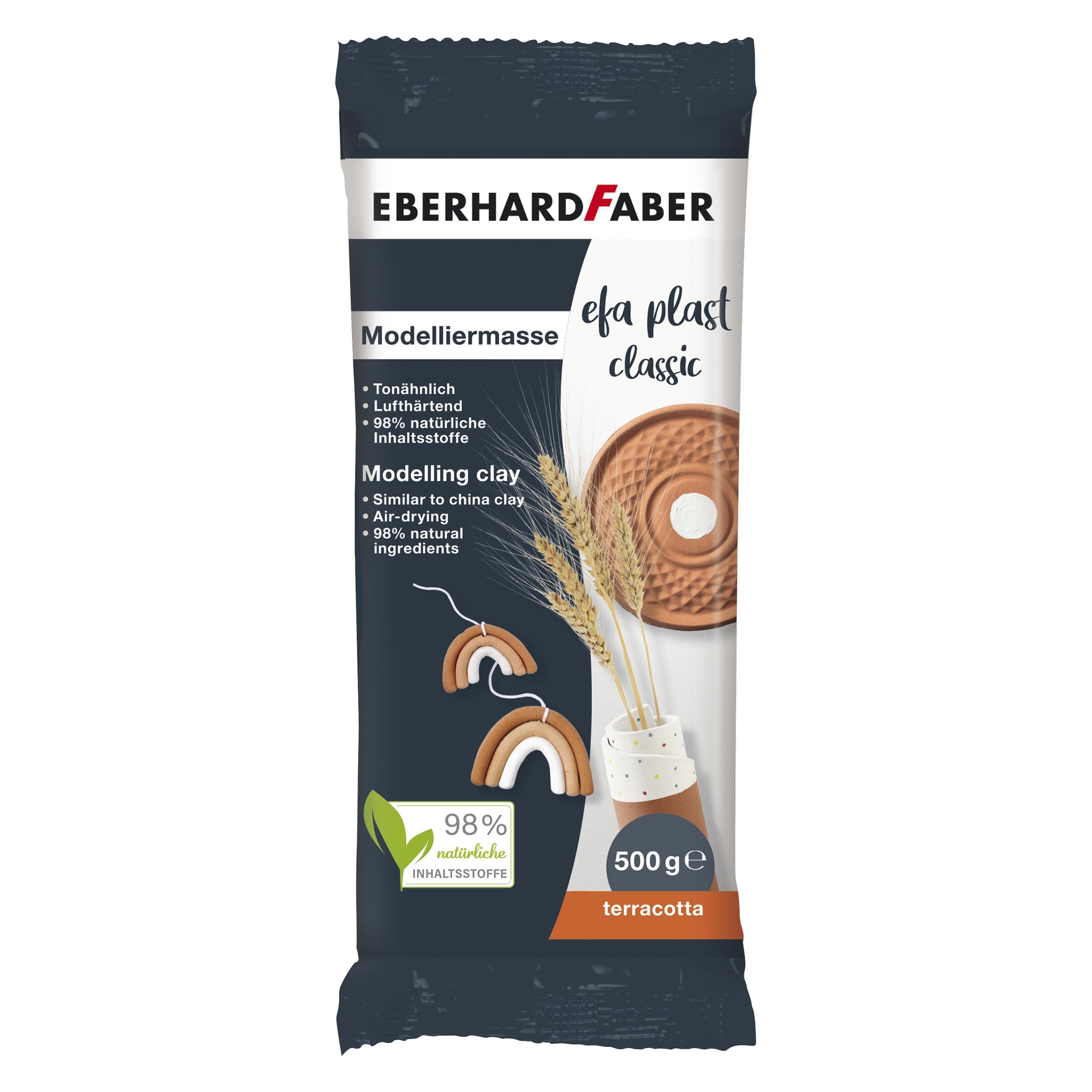 EberhardFaber Boetseerklei EFA PLAST Classic 500 g, terracotta