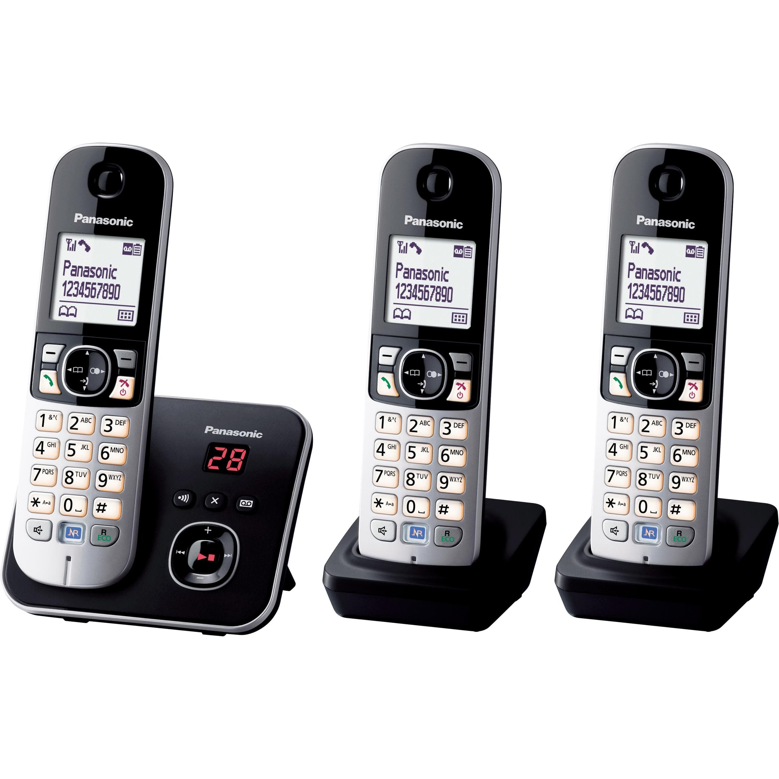 Panasonic KX-TG6823, Telefoon, Zwart, Zilver