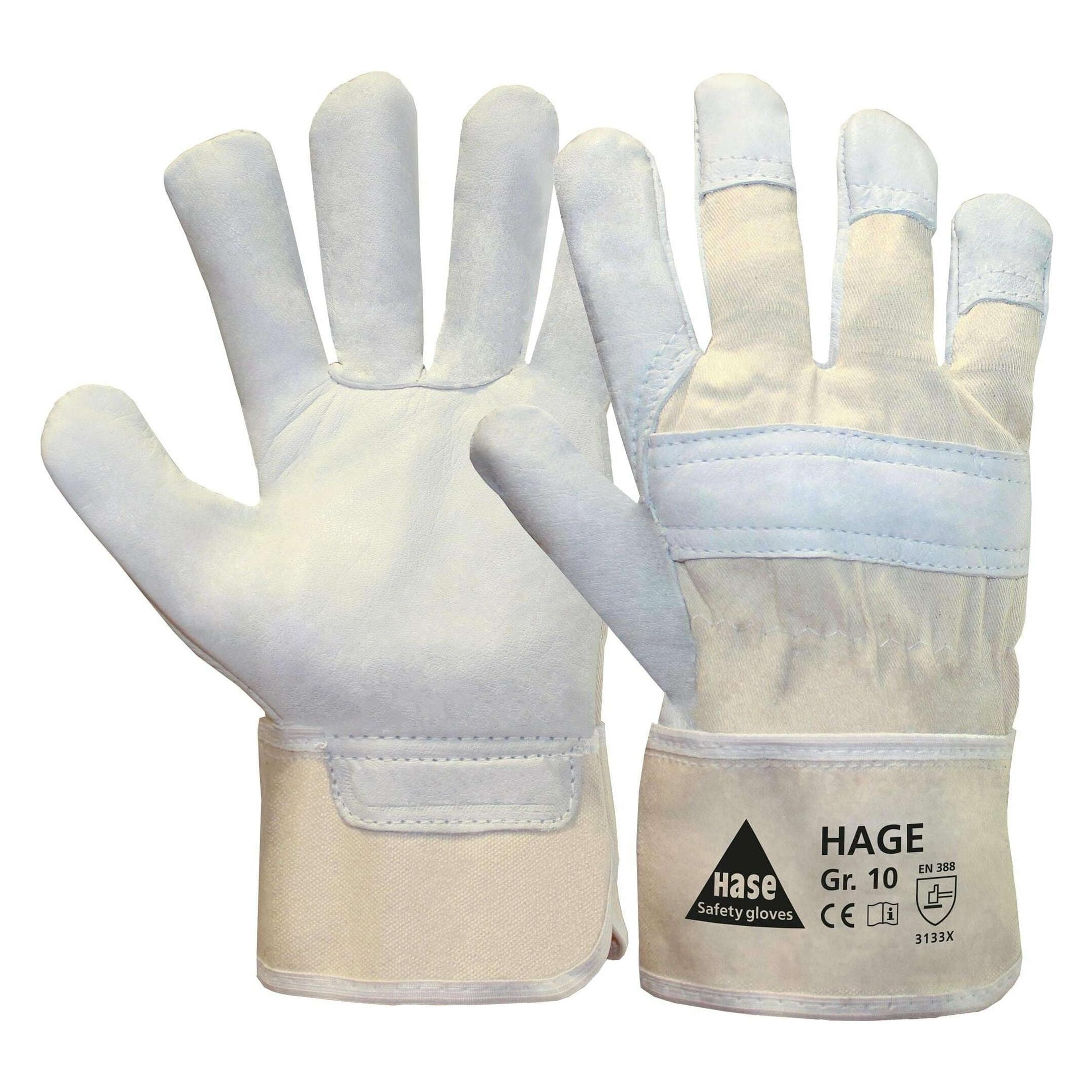 Hase, Beschermende handschoenen, Arbeitshandschuh Hage Safety 12 Paar Grösse: 11, Weiss (11)