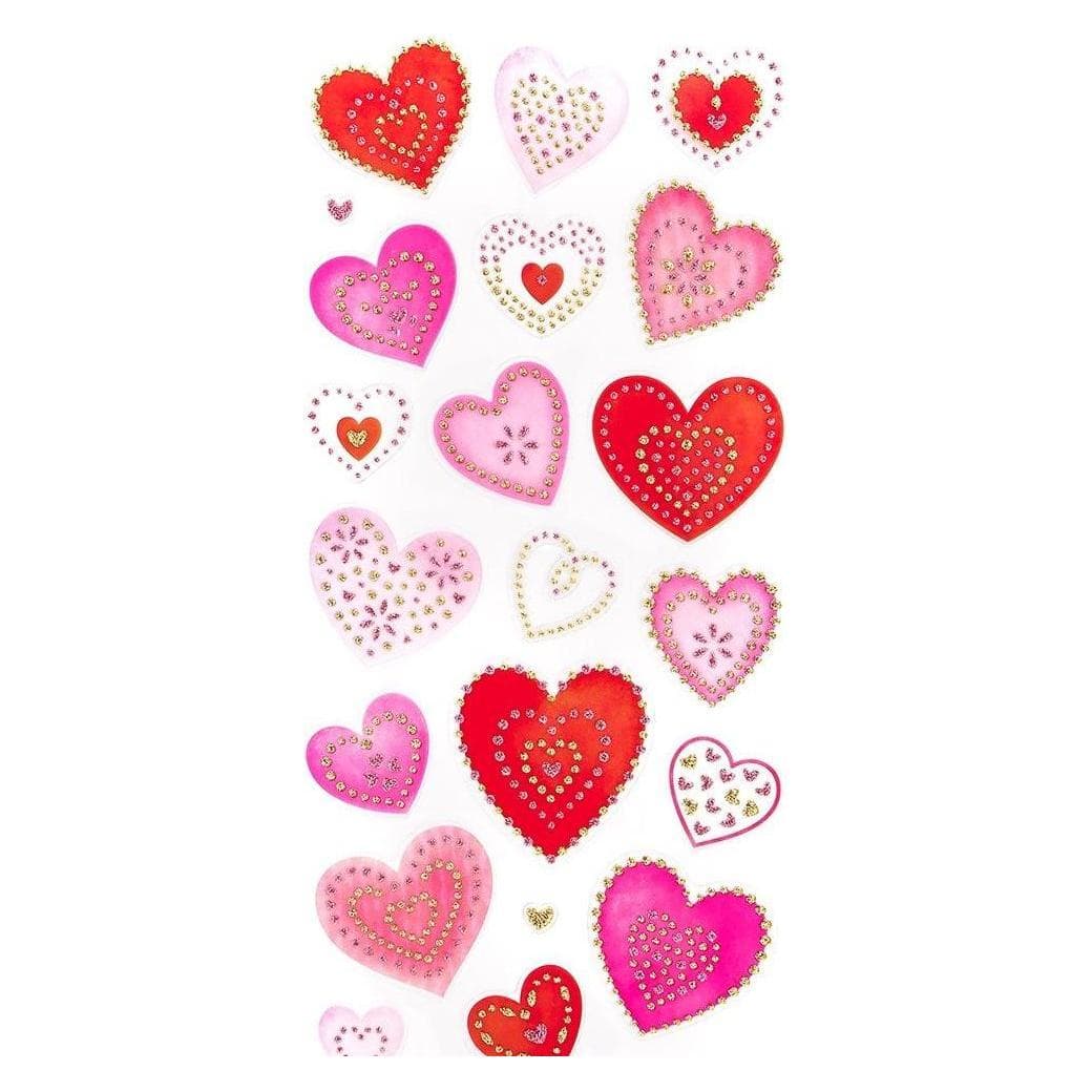 Dalprint, Stickers, Glitzernde Papieraufkleber – Herzen