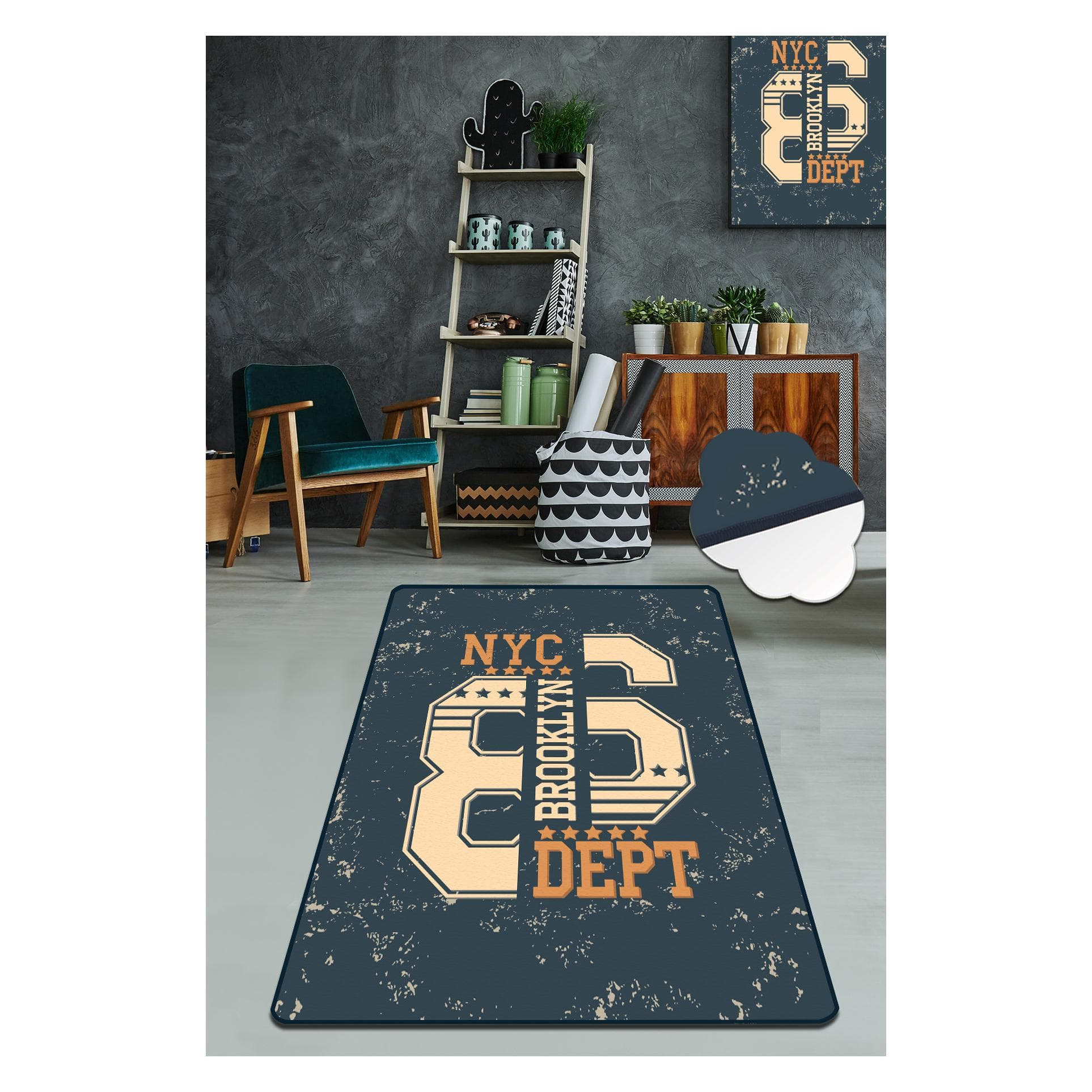 Confetti Carpets, Kindertapijt, Schattig (100 x 80 cm)