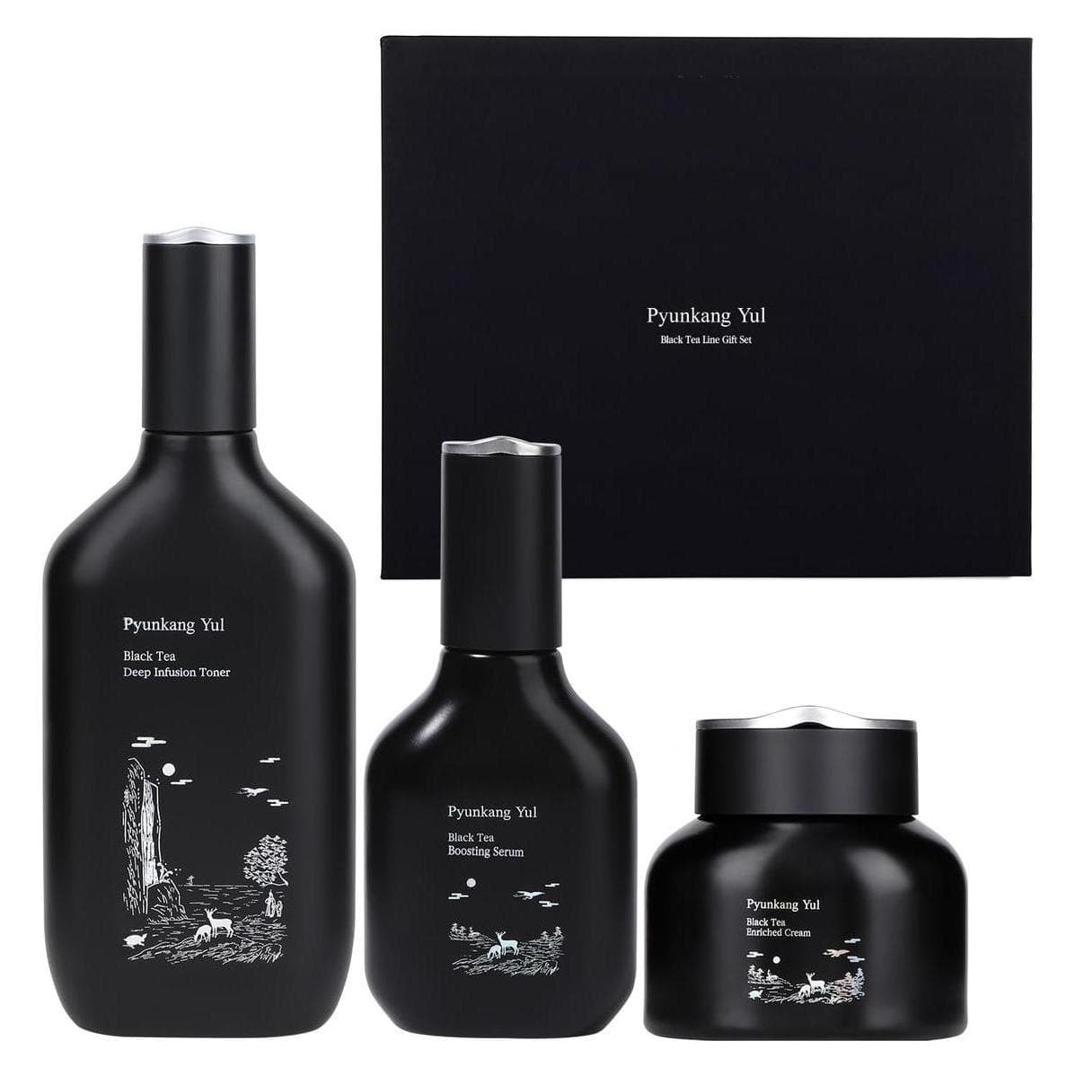 Pyunkang Yul, Schoonheidsgeschenkset, Schwarzer Tee Koreanische Hautpflege (Set voor gezichtsverzorging)