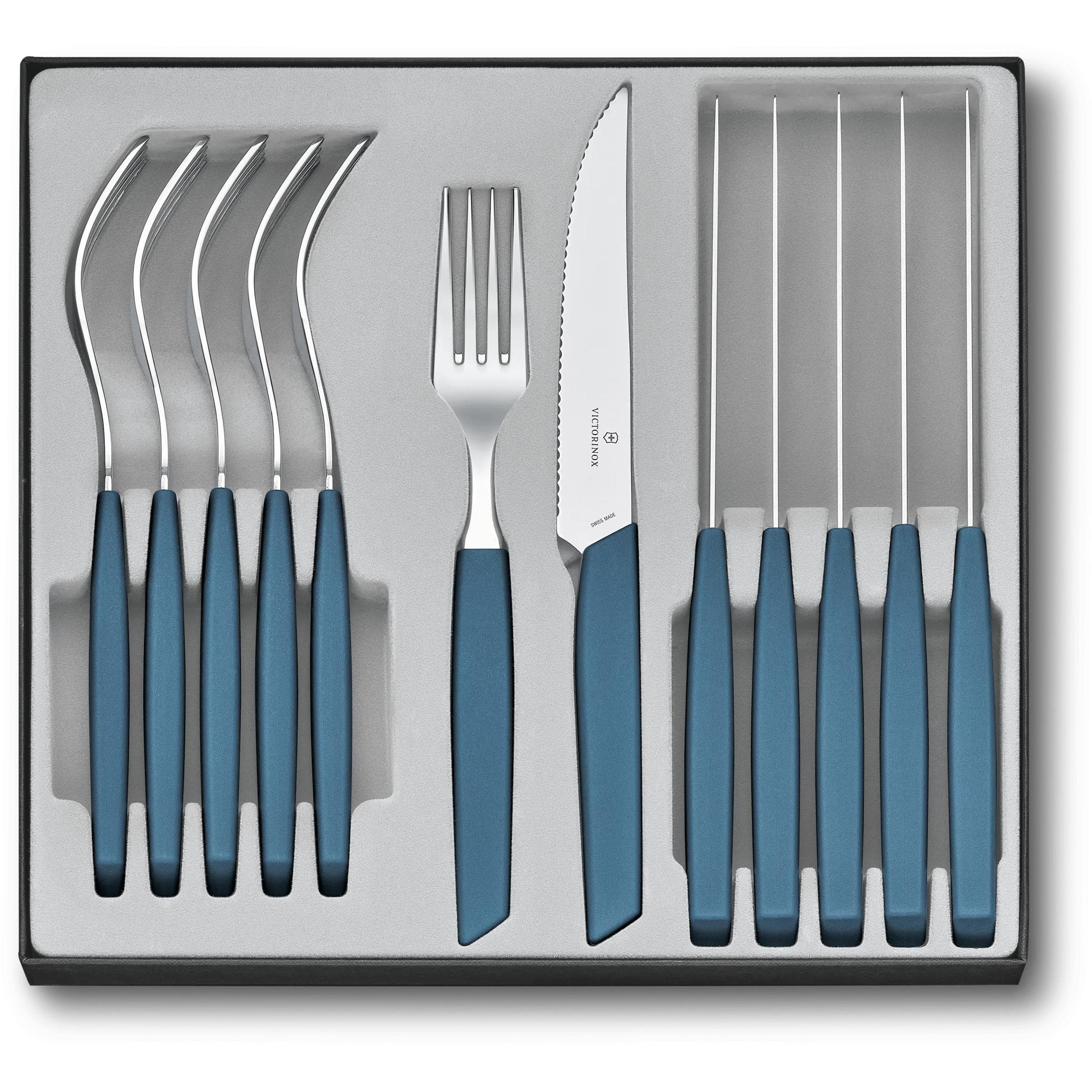 Victorinox Bestekset Swiss Modern 12-delig, Blauw, Bestek, Blauw