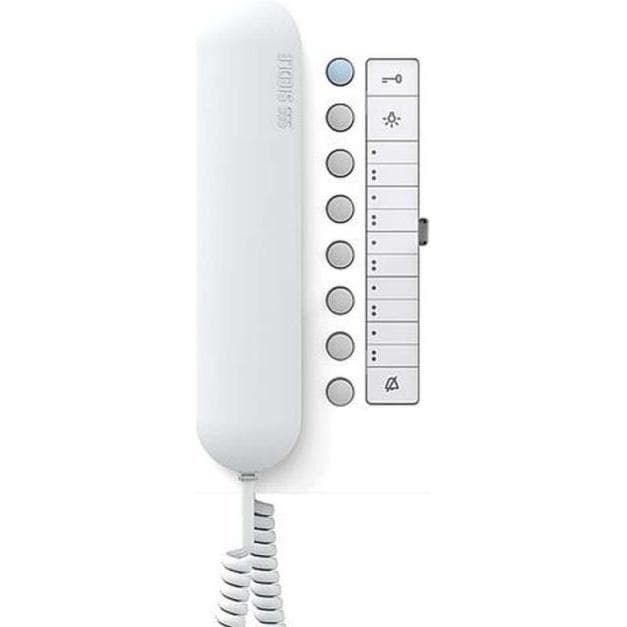 Siedle, Bel + deurintercom, S. & Soehne Comfort Bus-Telefoon Wit-Hgl/Zwart BTC 850-02 WH/ (Bedraad)